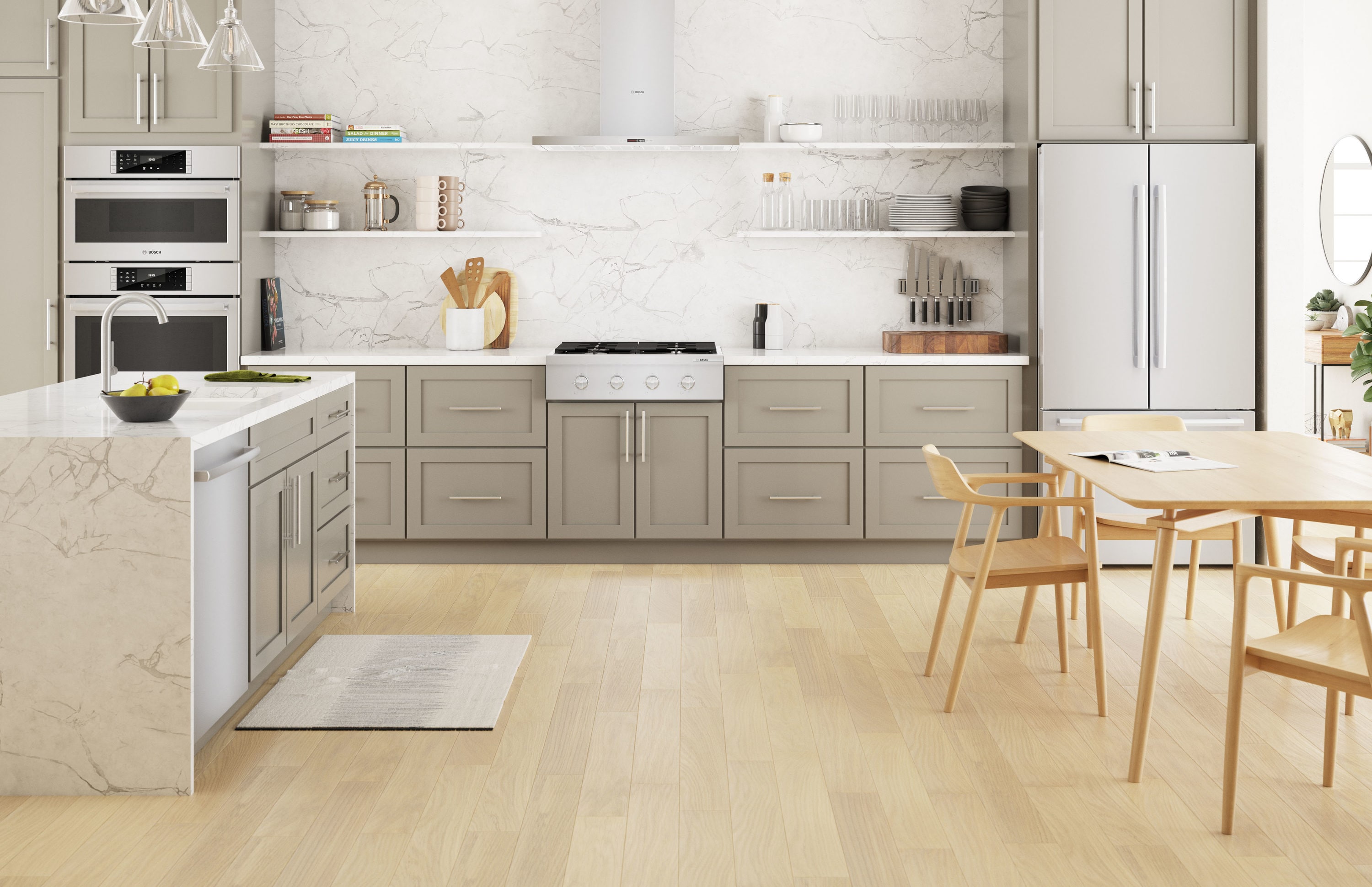 Bosch 30-in Gas cooktop Back guard kit ( Stainless steel )