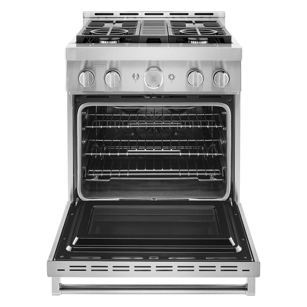 KitchenAid 30-in 4 burners 4.1-cu ft Convection Oven Freestanding Natural Gas Range ( Stainless steel )