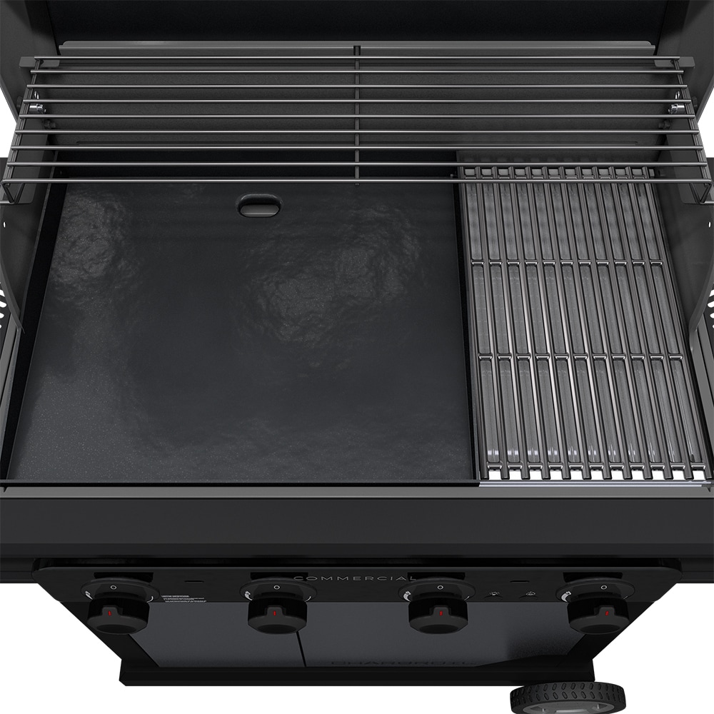 Charbroil Commercial Series Grill and Griddle Combo Black 4 -Burner Infrared Liquid Propane and Natural Gas Grill