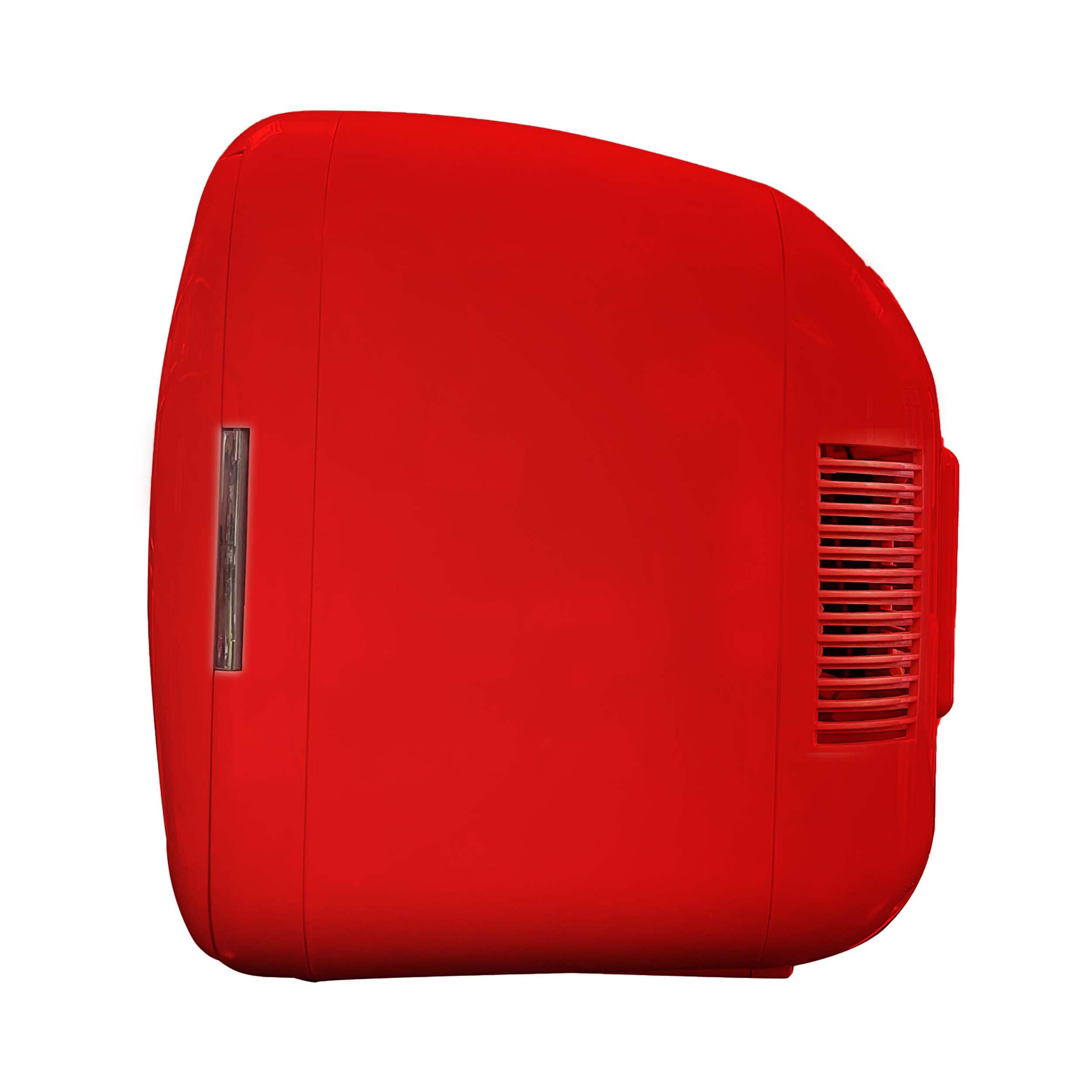 Frigidaire 11.75-in W 6 -Can Capacity Red Freestanding Indoor Beverage Refrigerator with Glass Door