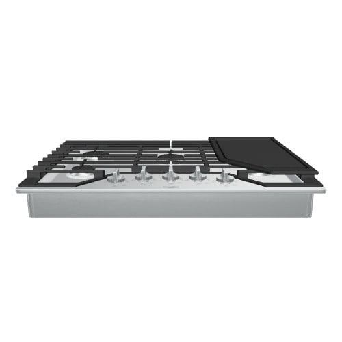 Whirlpool 30-in 5 burners Stainless steel Gas Cooktop (Griddle Included)