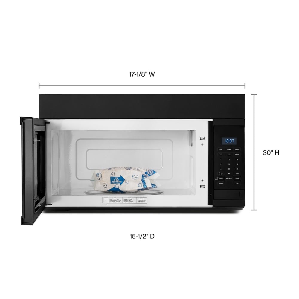 1 7 cu ft Over the Range Microwave Hood Combination Black