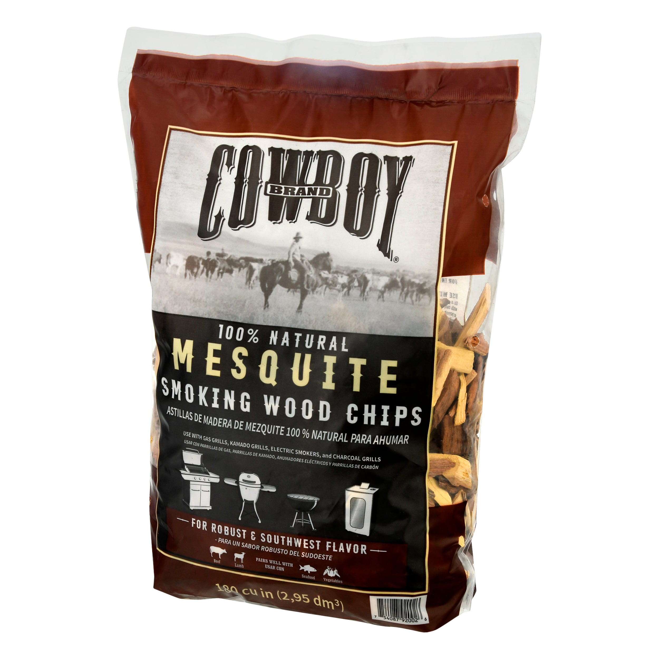 Cowboy Charcoal Mesquite 180 Cubic inch(es) Wood chips