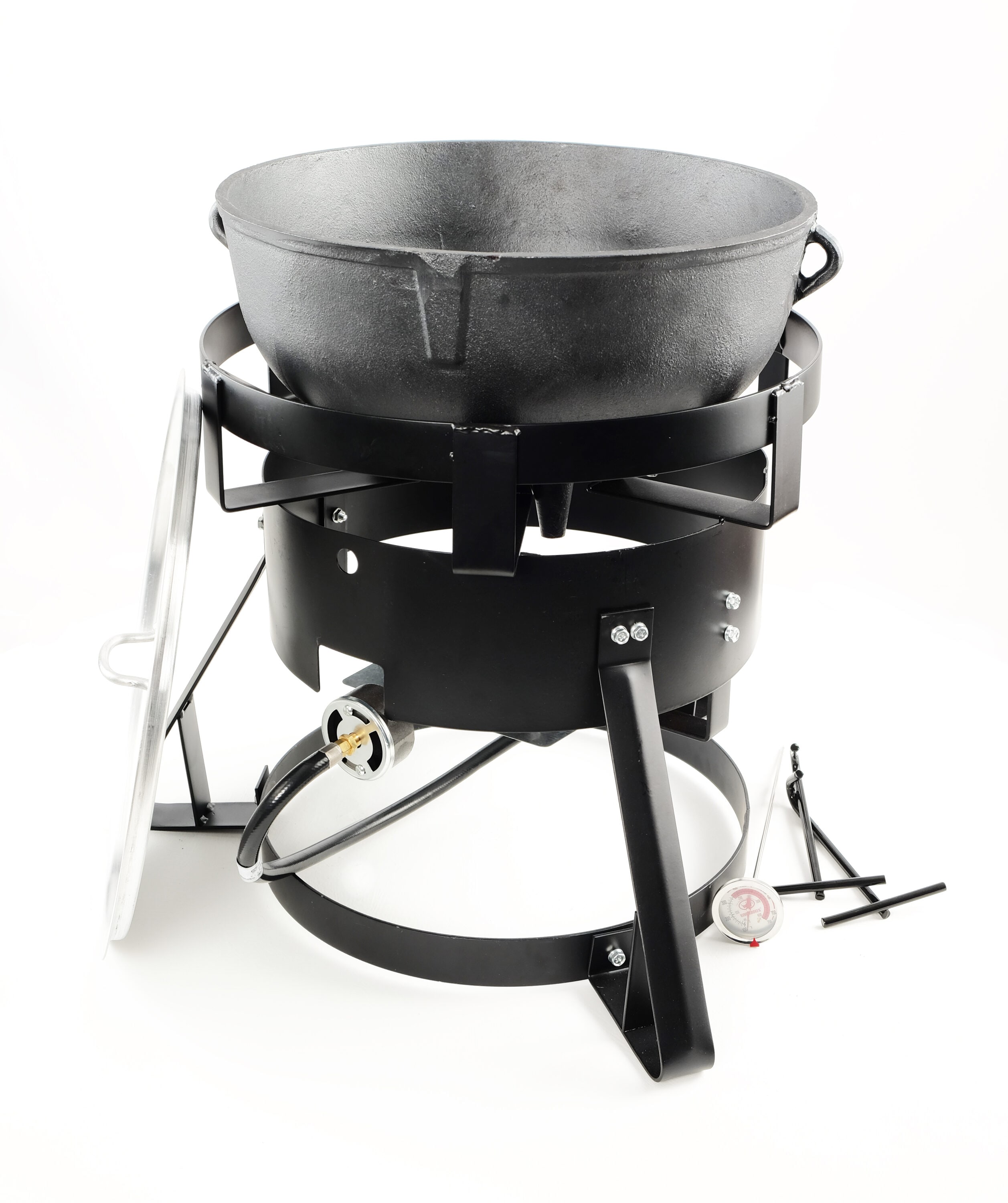 King Kooker 5 Gallon 60,000 BTU Jambalaya Cooker 1 -Burner Propane 20-lb. tank Manual Steel Outdoor burner