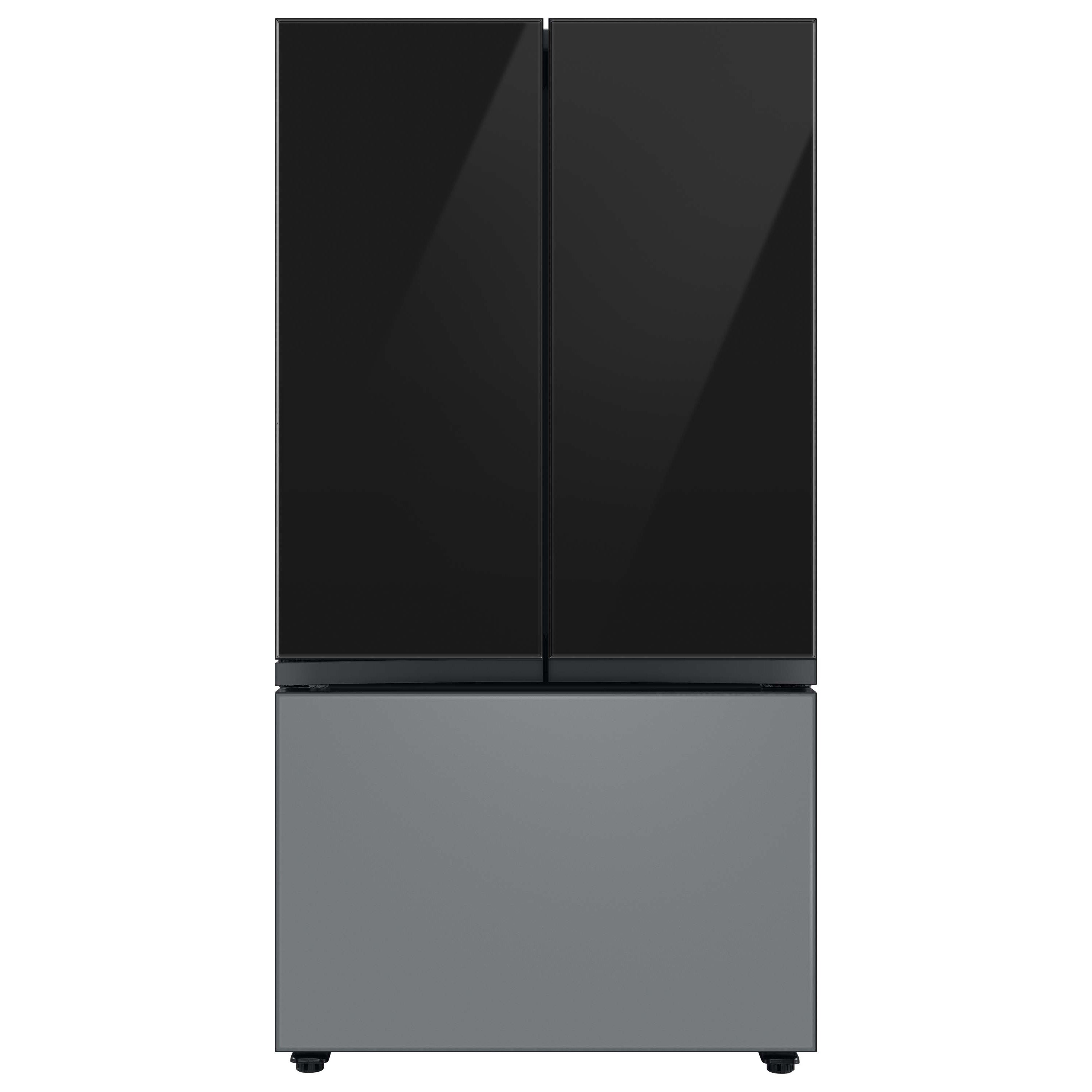Samsung Bespoke 3-door French Door Refrigerator Top Panel In Charcoal Glass
