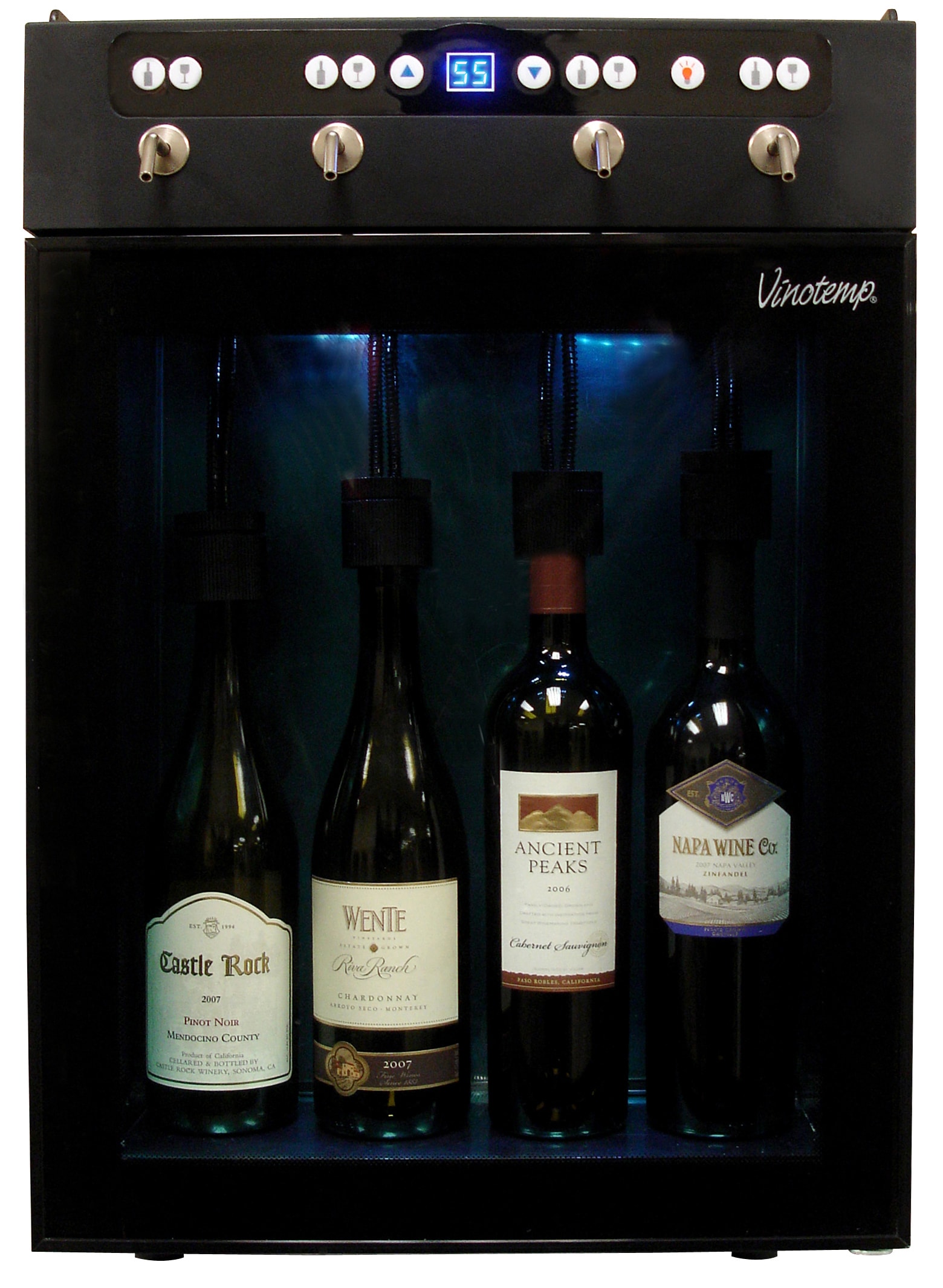 Vinotemp 16.4-in W 4 -Bottles Black Freestanding Indoor Wine Cooler