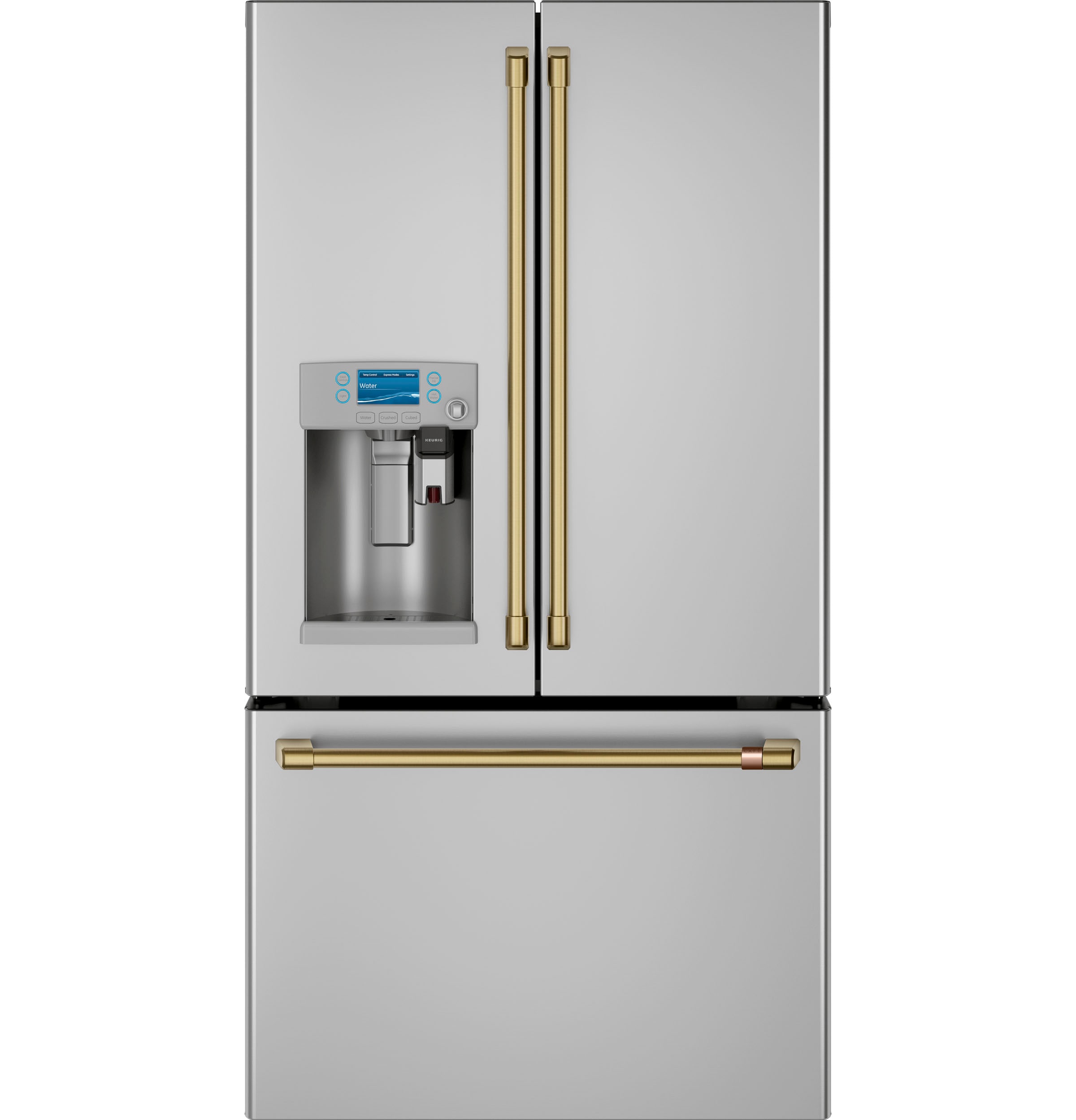 Cafe French Door Refrigerator 3 Piece Handle Kit- Brushed Brass