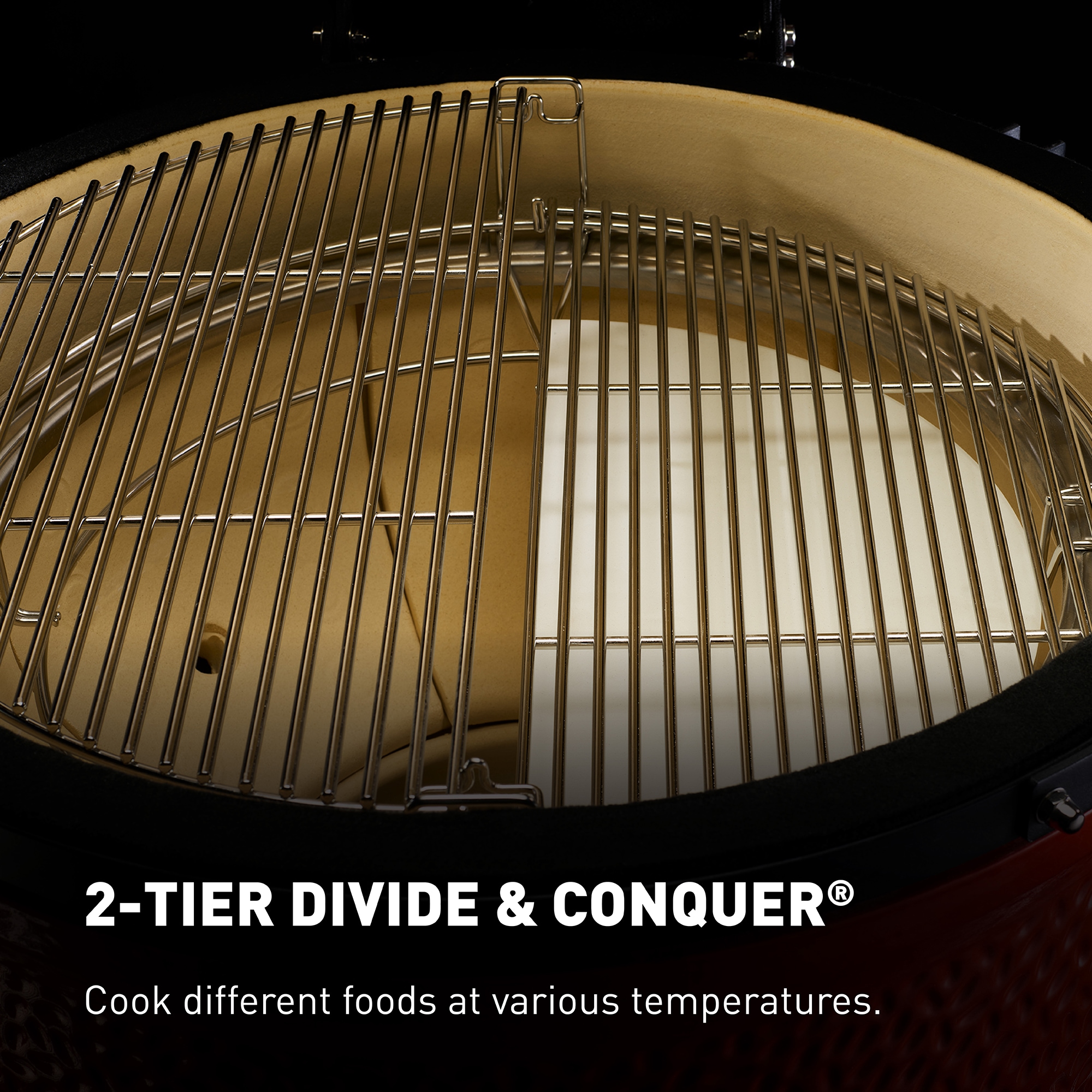 Kamado Joe Classic Joe I 18-Inches W Blaze Red Kamado Charcoal Grill