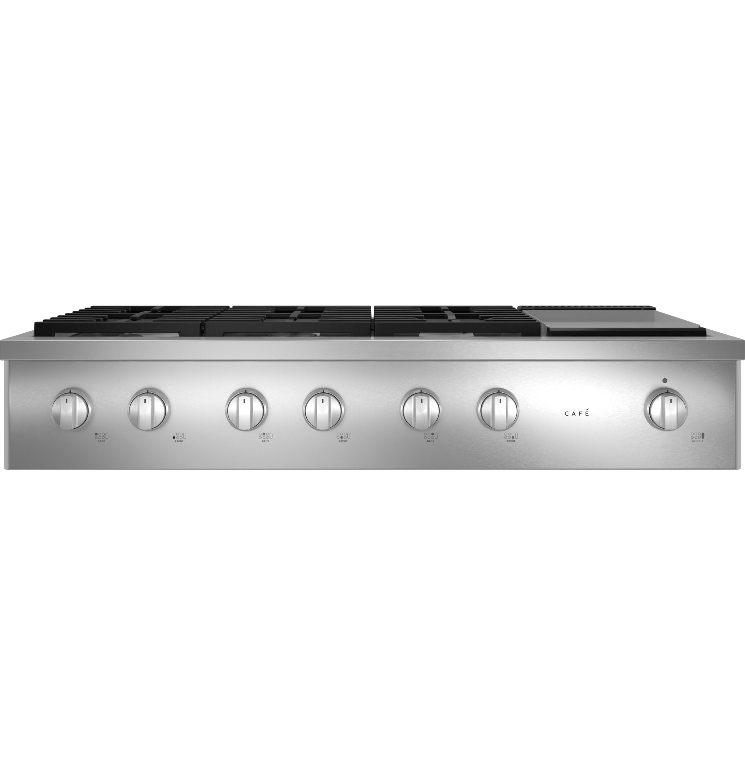 Cafe 48-in 6 burners Stainless steel Gas Cooktop (Griddle Included)