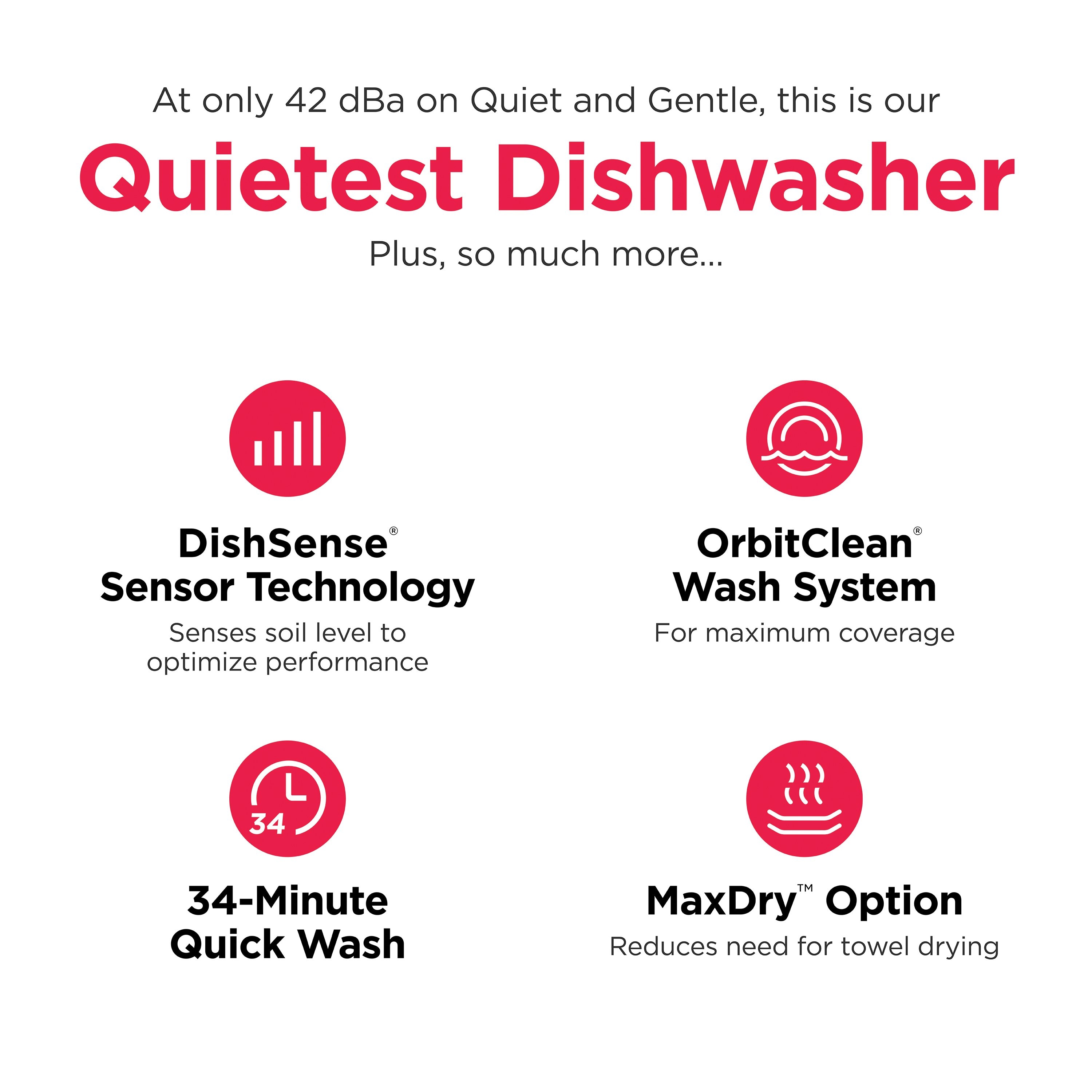 Frigidaire Gallery Gallery 24 in Top Control Built in Dishwasher Stainless Steel ENERGY STAR 42 Decibel Quietest Sound Level