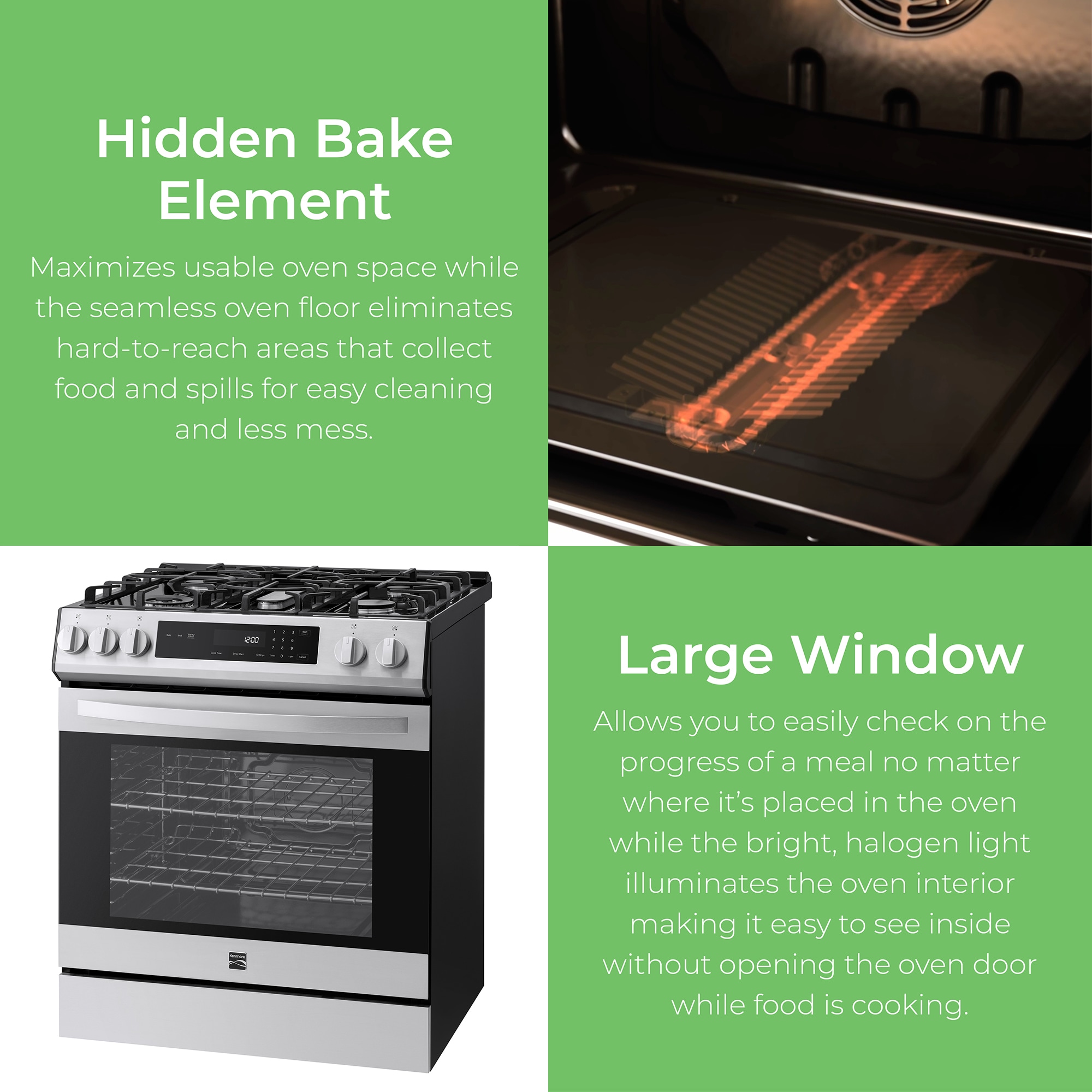 Kenmore 30-in 5 burners 5.6-cu ft Freestanding Natural Gas Range ( Stainless Steel )