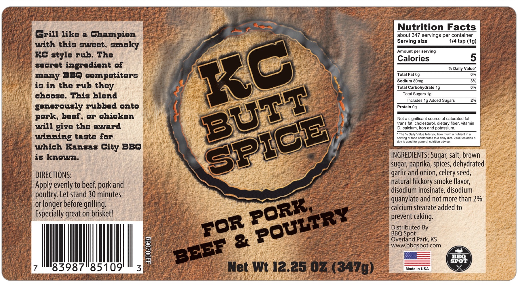 KC Butt Spice 12.25-oz Kansas city Seasoning blend