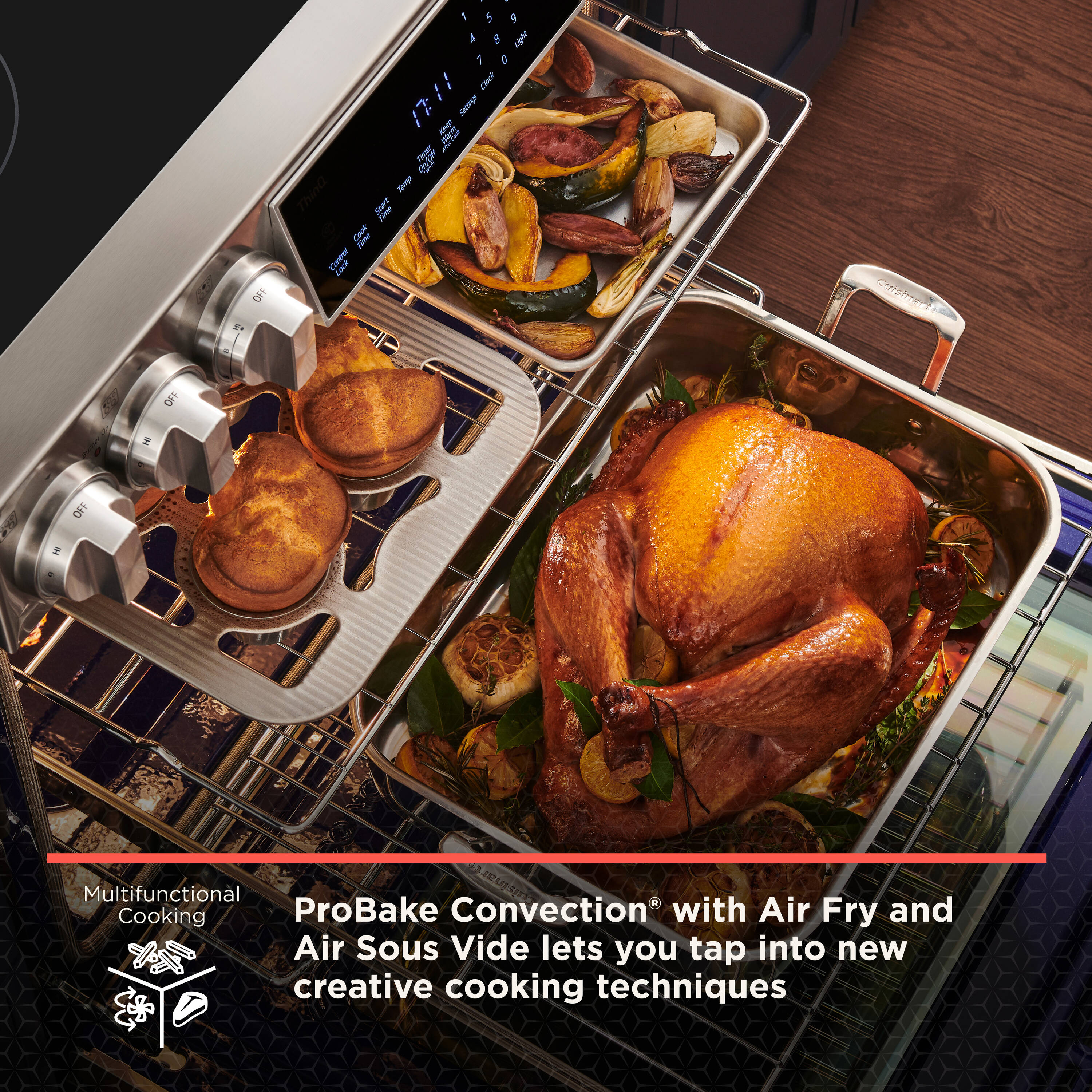 LG STUDIO 30-in 5 burners 6.3-cu ft Air Fry Convection Oven Freestanding Natural Gas Range ( Essence White )