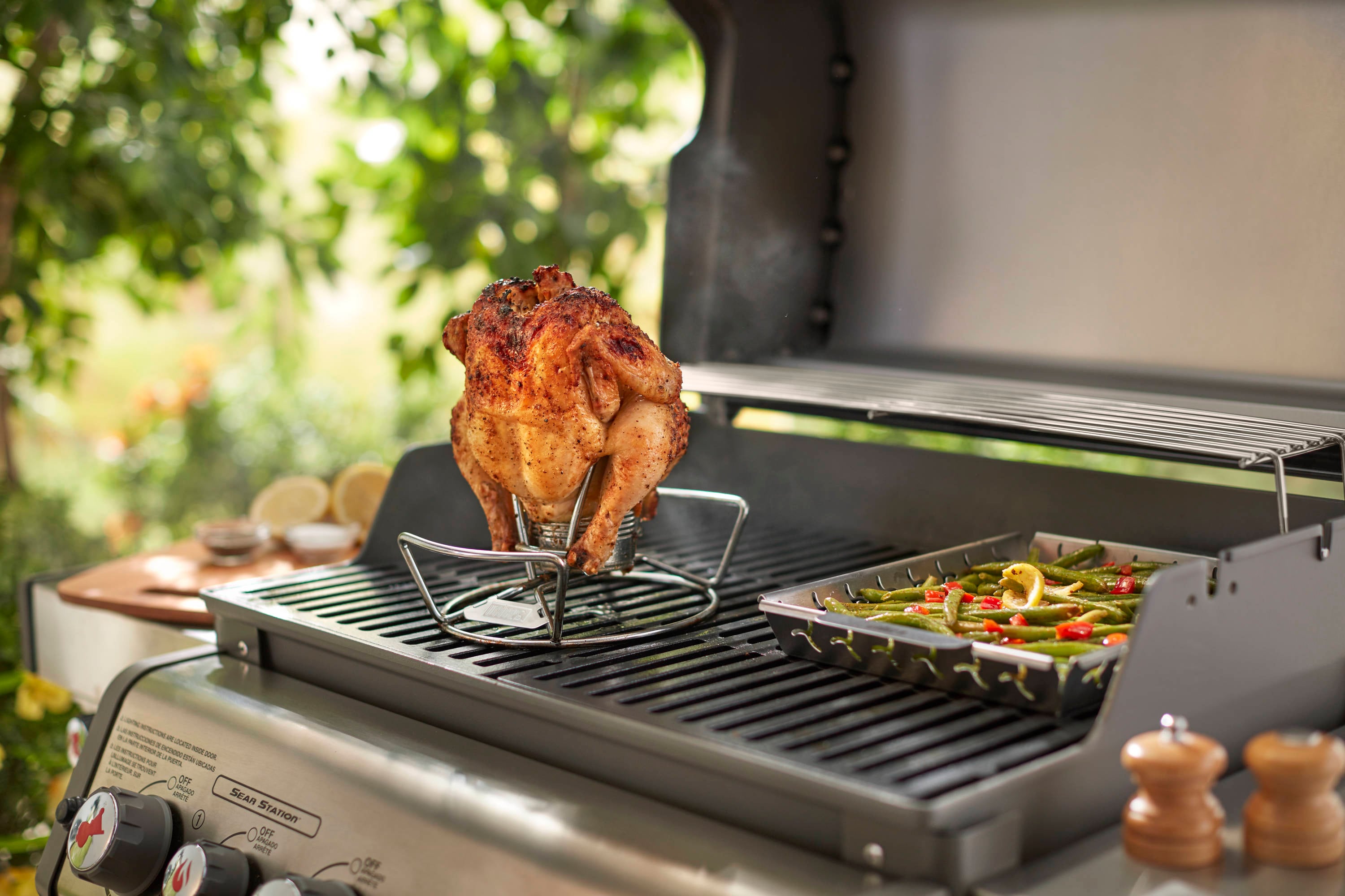 Weber Plated steel Beer can chicken rack