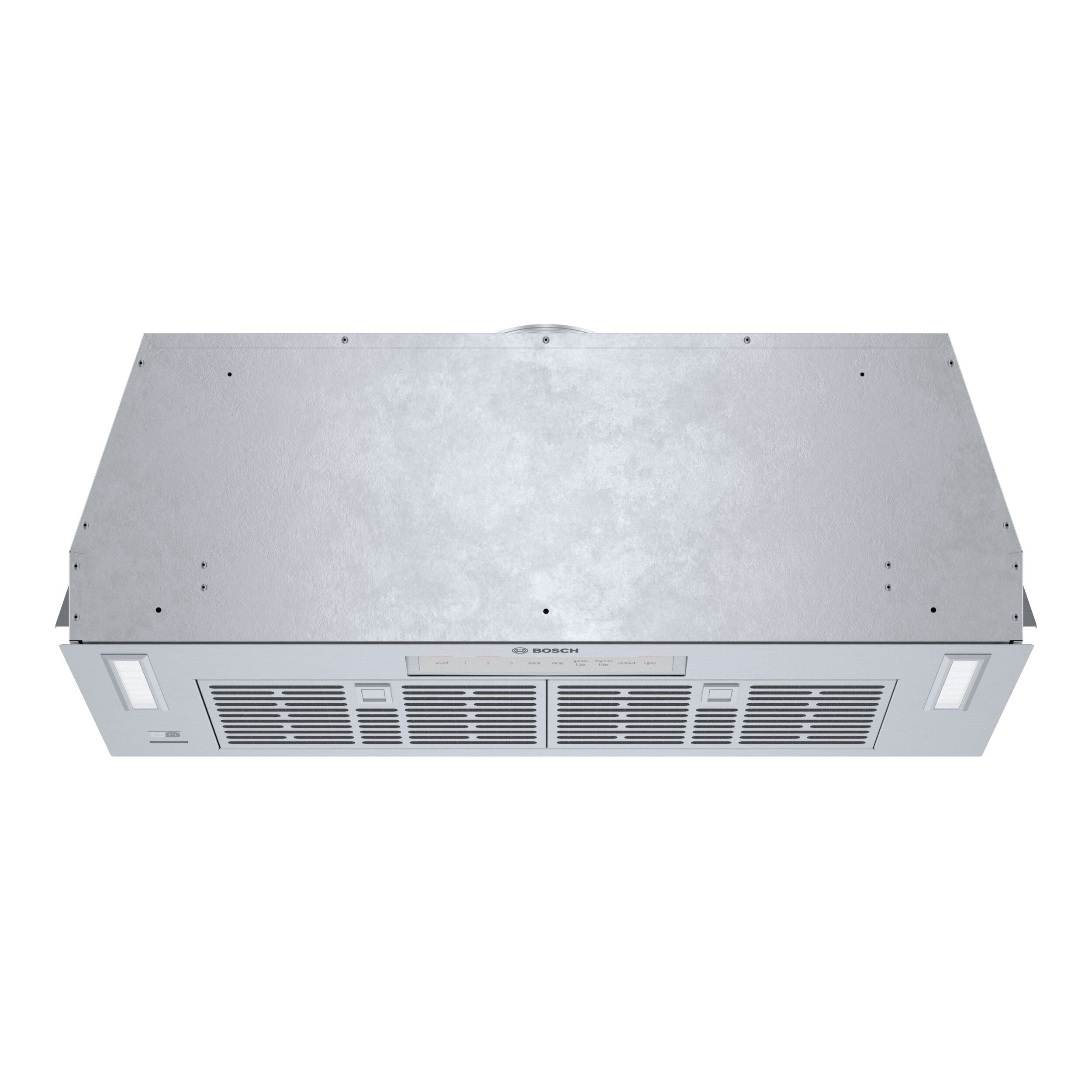 Bosch 300 Series 36 in 300 CFM Cabinet Depth Custom Insert Range Hood with Light in Stainless Steel HomeConnect