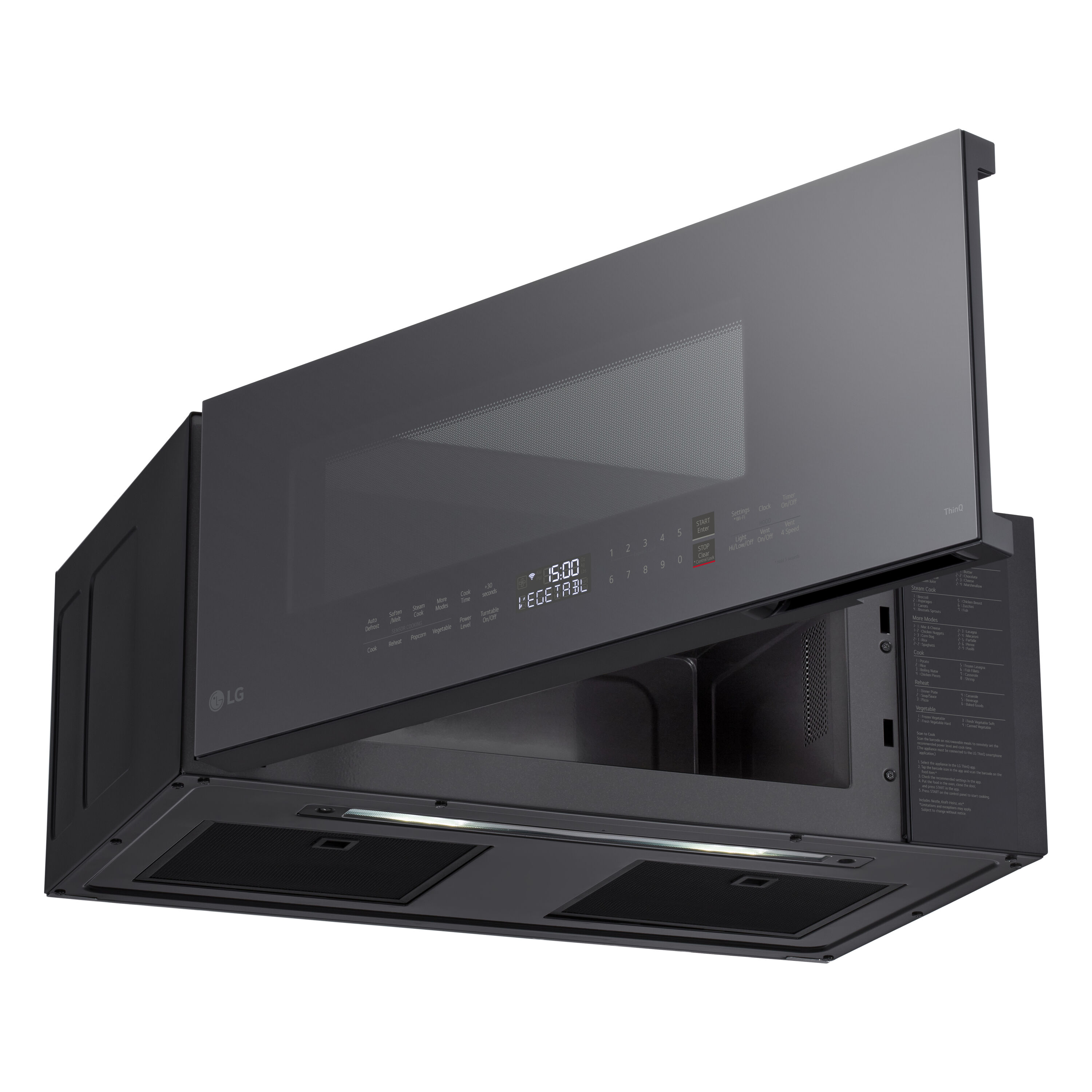 LG 1 3 cu ft 1000 Watt Smart Over the Range Microwave with Sensor Cooking Printproof Stainless Steel