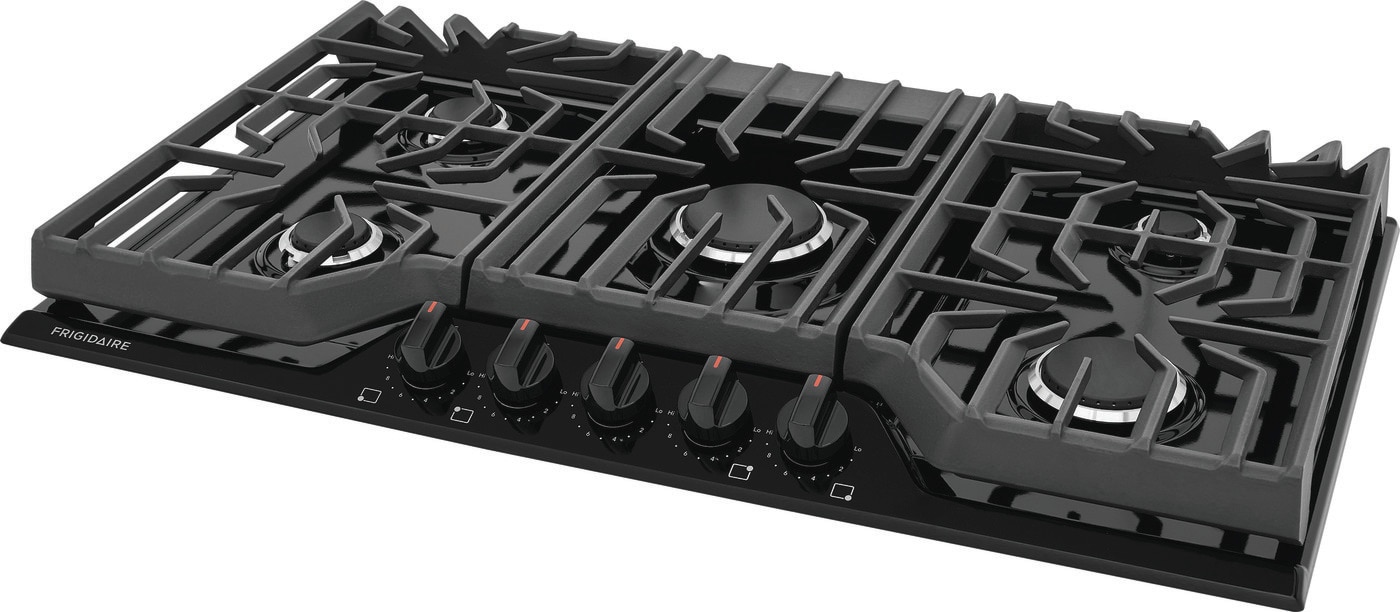 Frigidaire 36-in 5 burners Black Gas Cooktop
