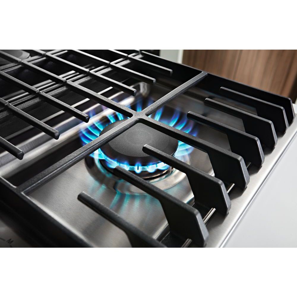 KitchenAid 36-in 5 burners Stainless steel Gas Cooktop with Downdraft Exhaust