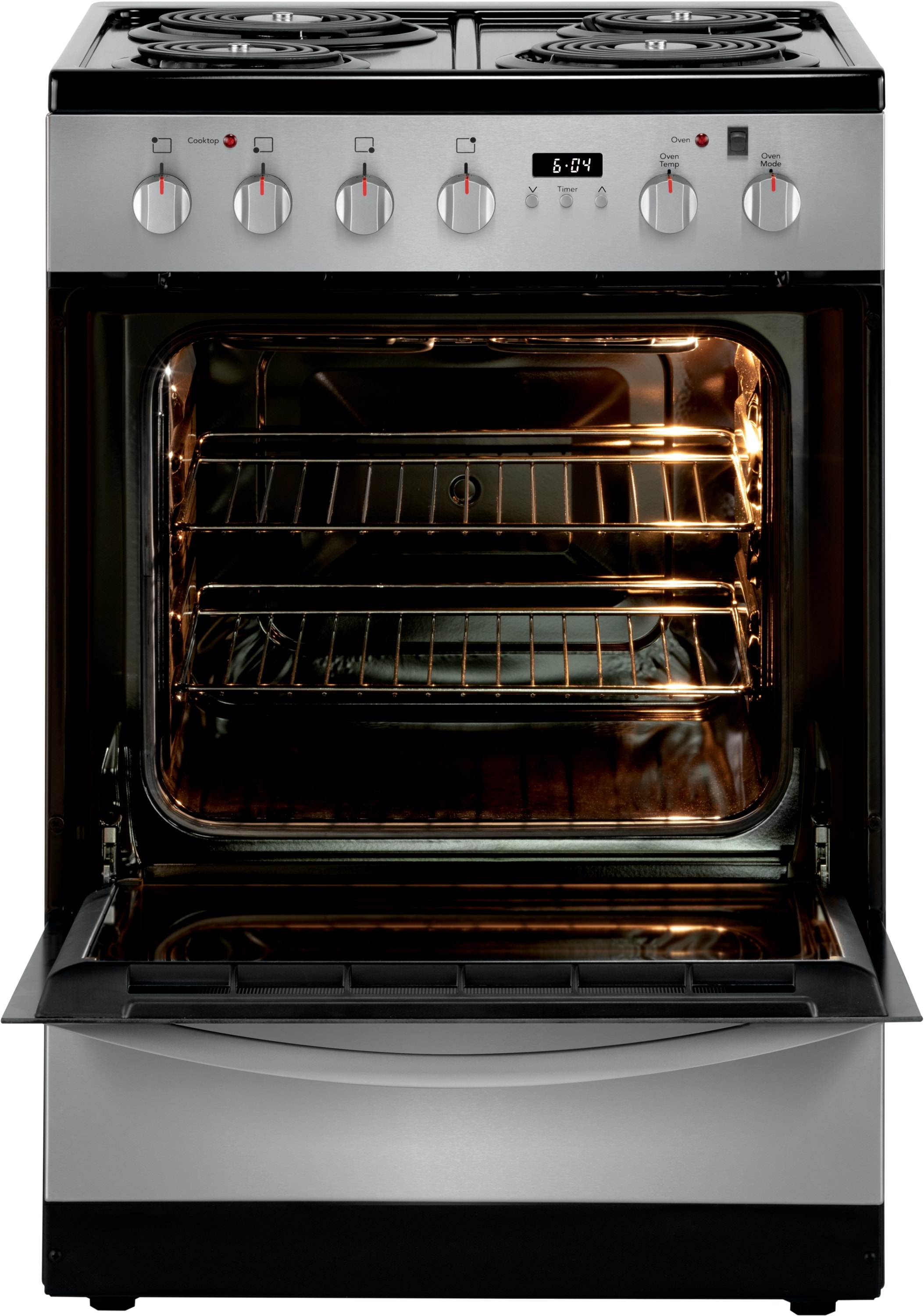 Frigidaire 24-in 4 burners 1.9-cu ft Slide-In Electric Range Stainless steel )