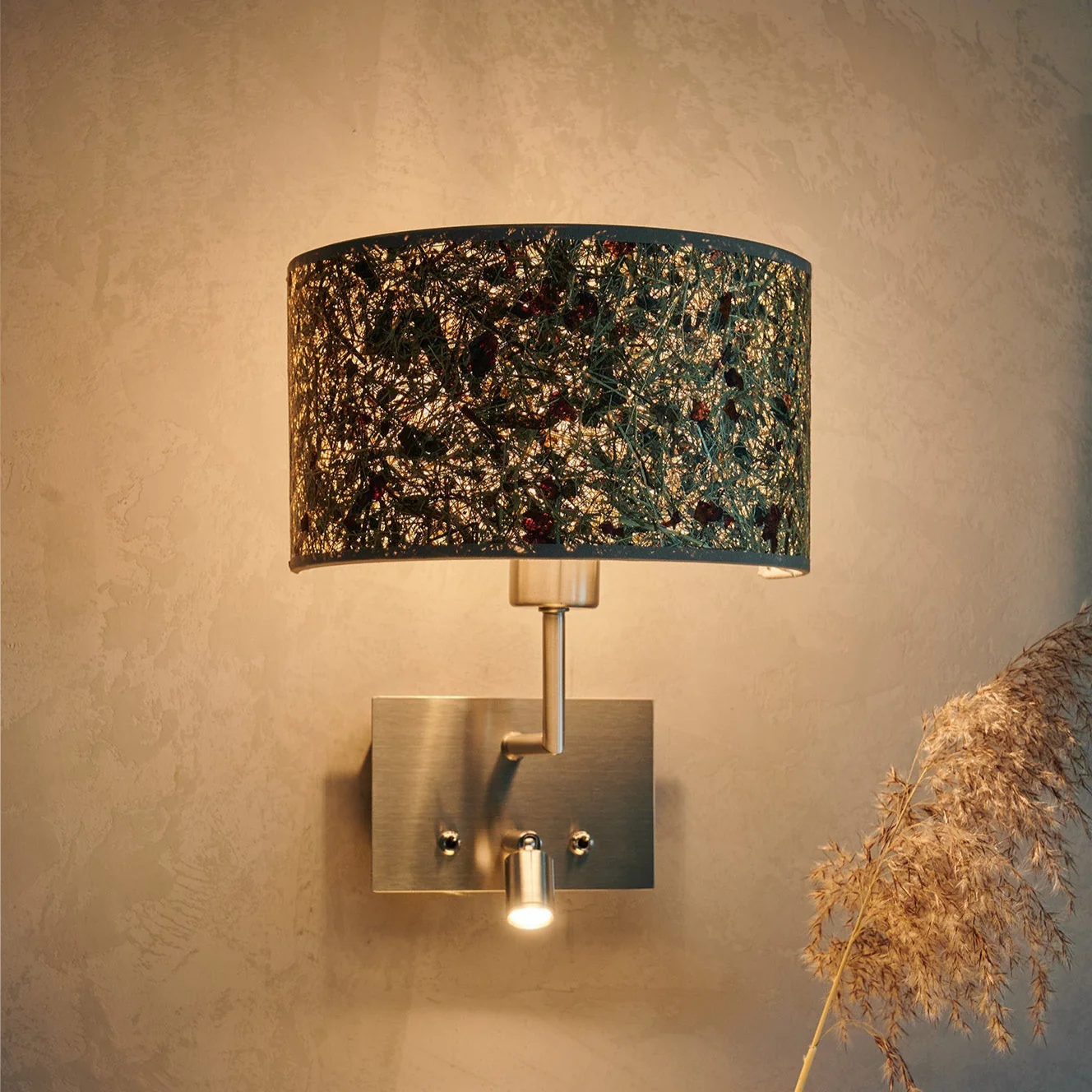 Wandlampe mit Leselicht Cortexa Rosenblüte