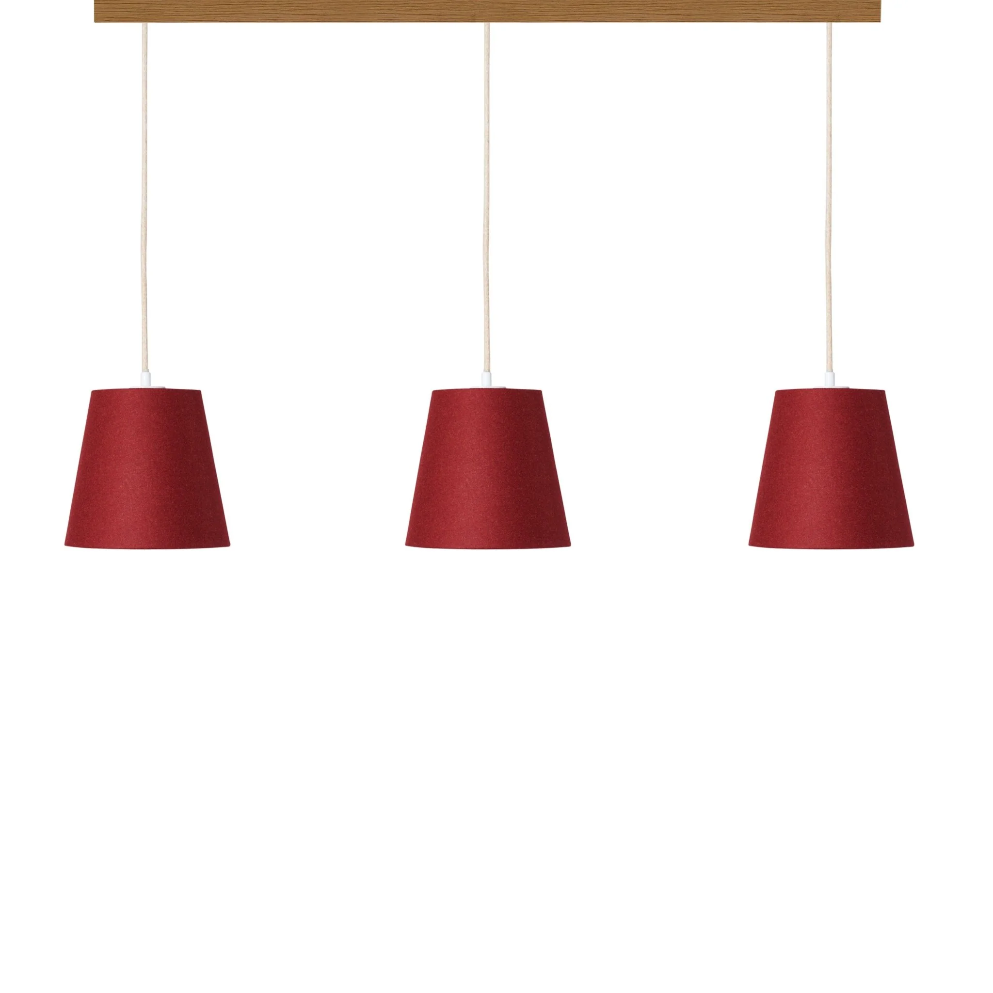 3er Set Konus Pendellampe Loden rot