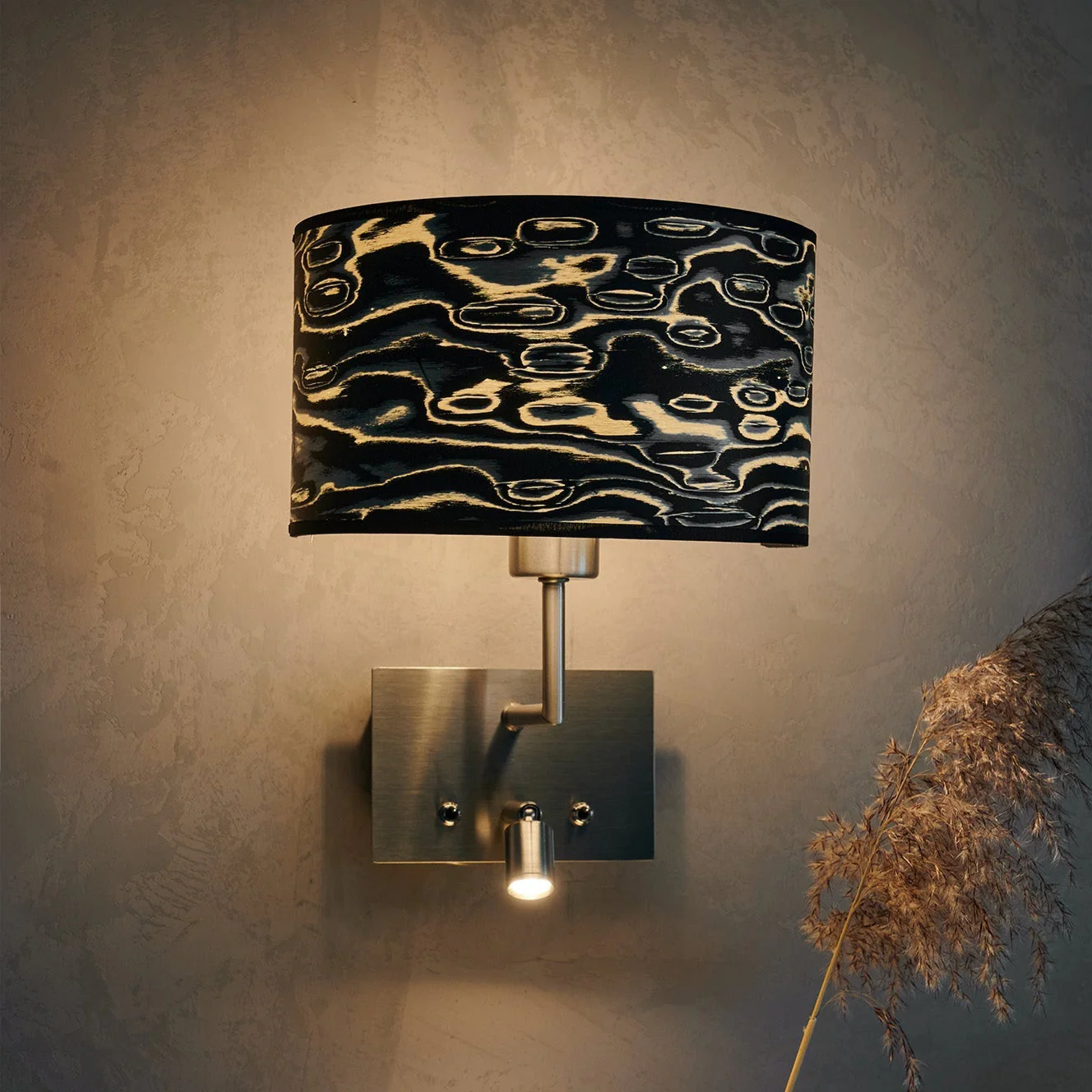 Wandlampe mit Leselicht Cortexa Nero