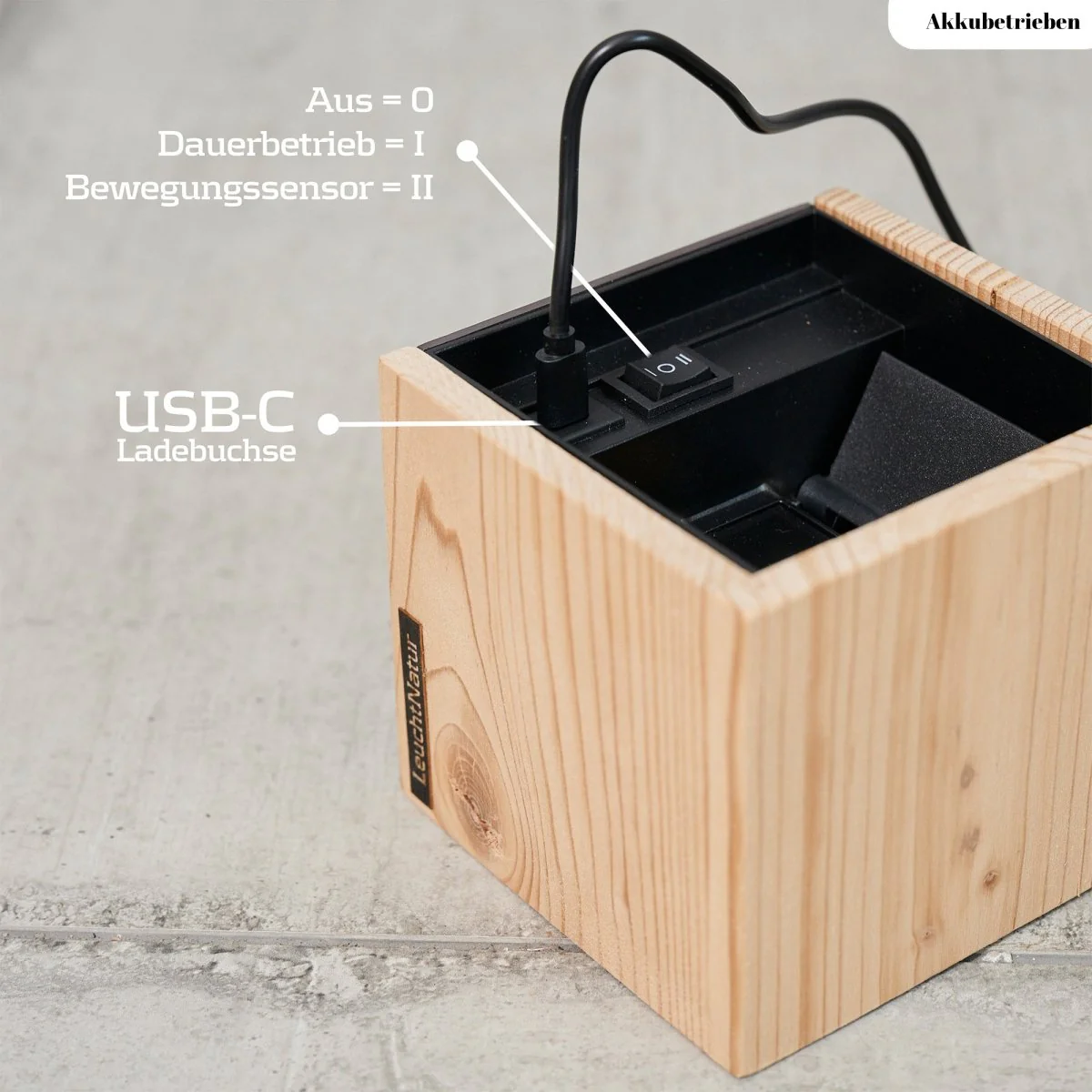 Cubus Wandleuchte schwarz