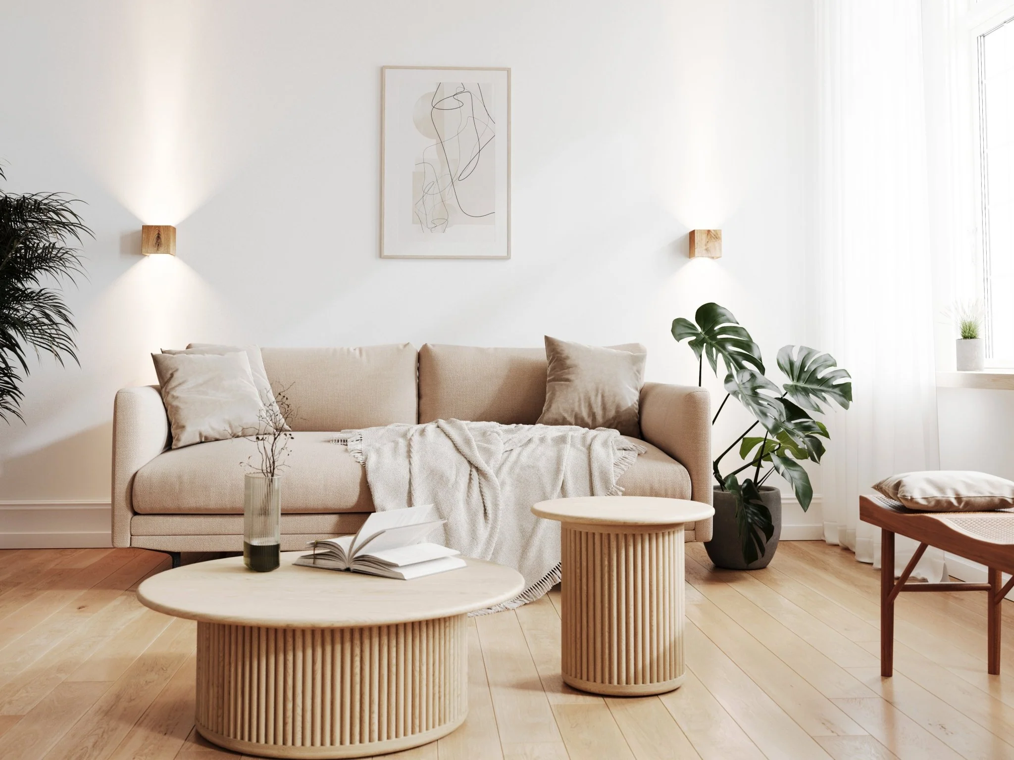 Cubus Wandleuchte Altholz Fichte