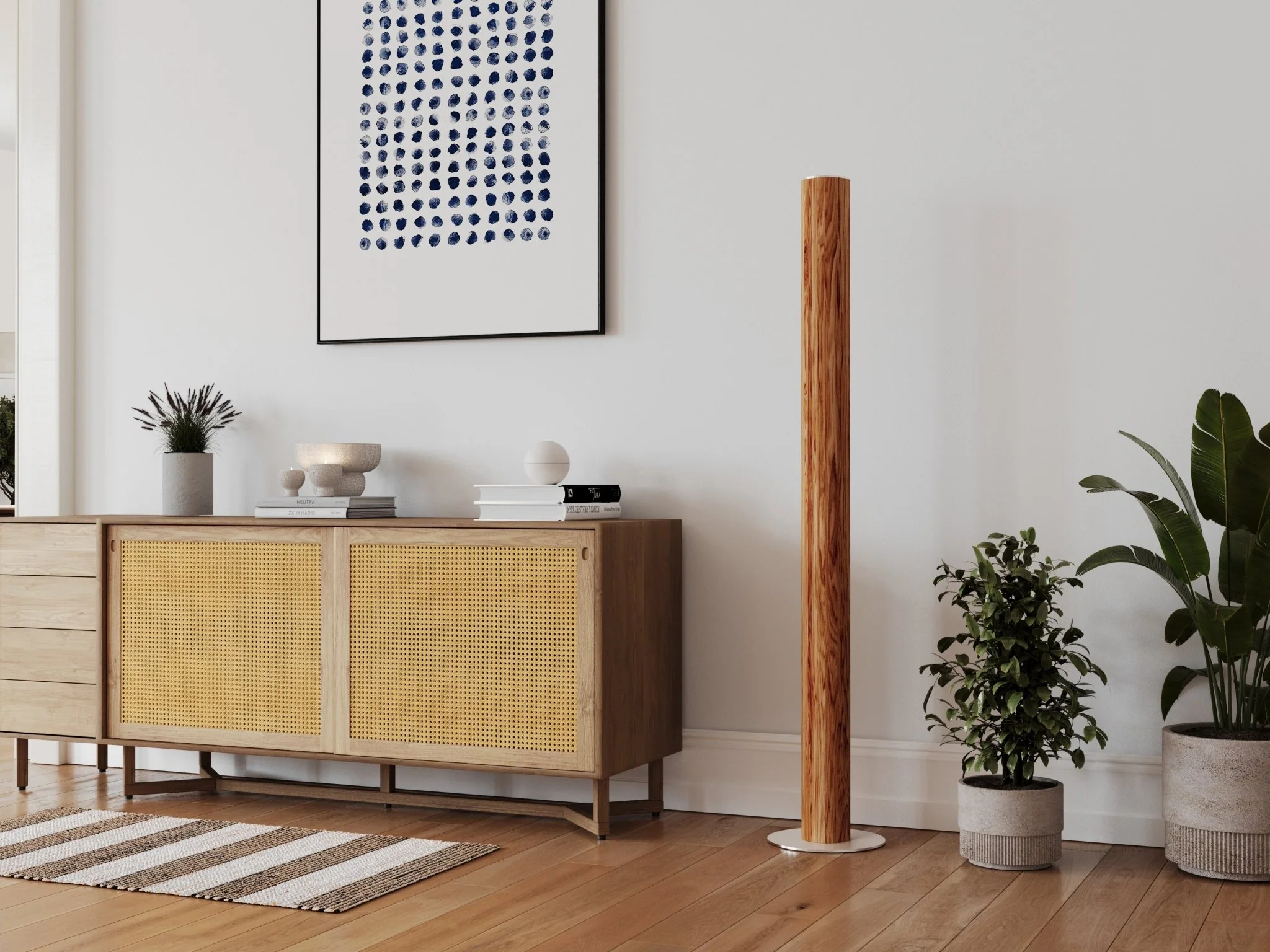 Columna Stehlampe Nussbaum satin