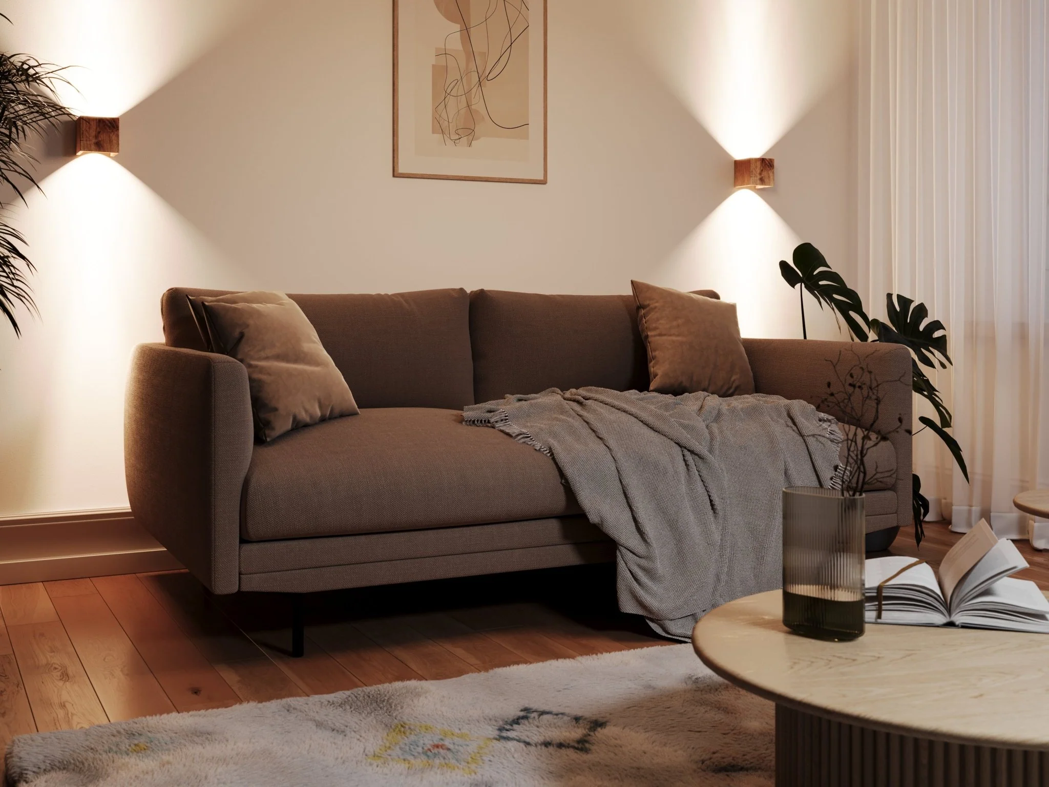 Cubus Wandleuchte Eiche geölt