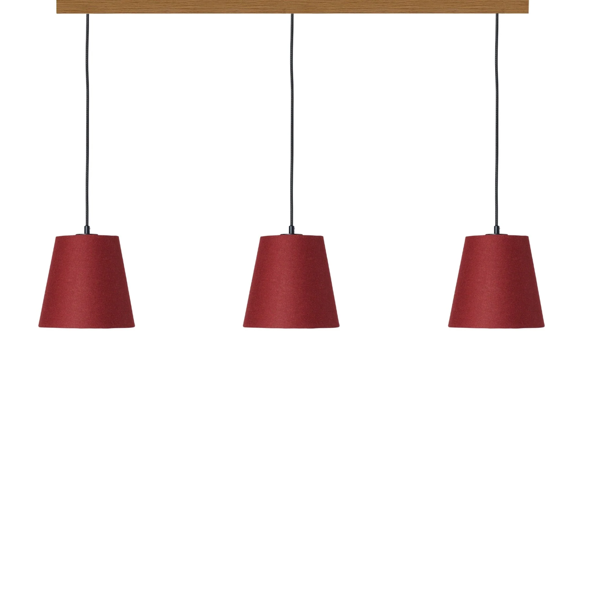 3er Set Konus Pendellampe Loden rot