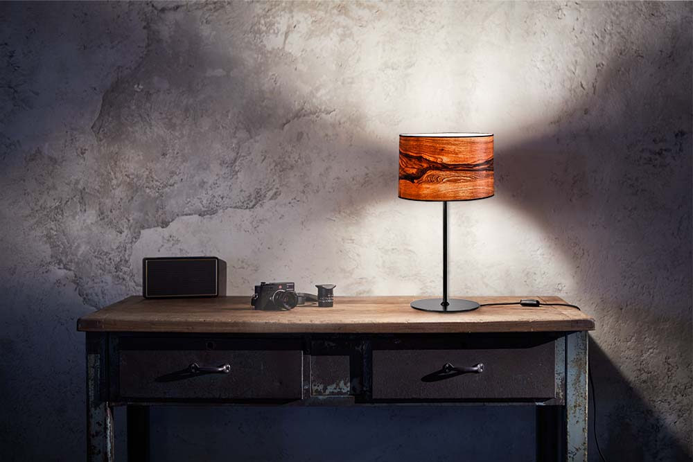 Arboreus 2 Tischlampe europ. Nussbaum