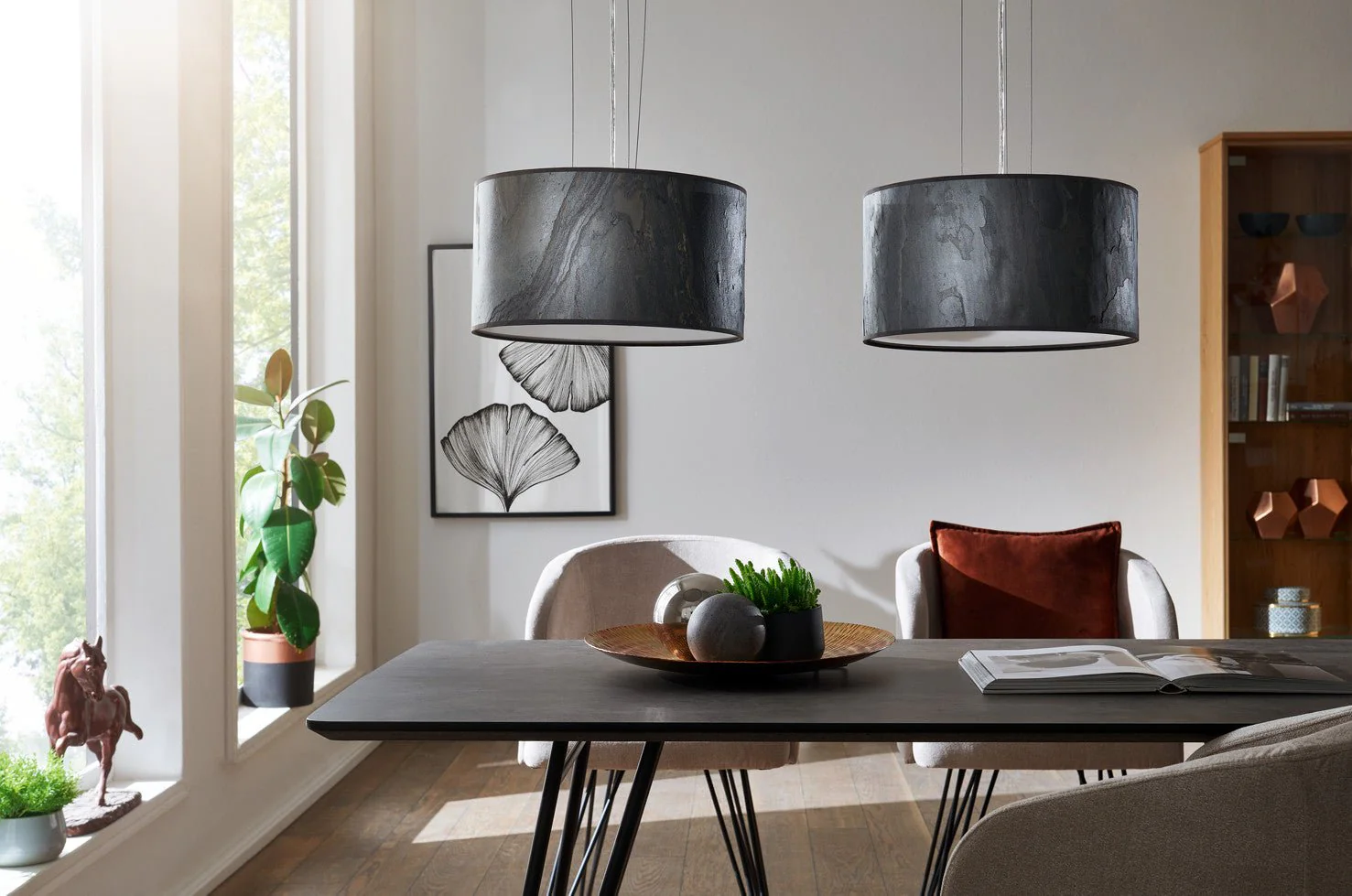 Discus Hängelampe Schiefer anthrazit