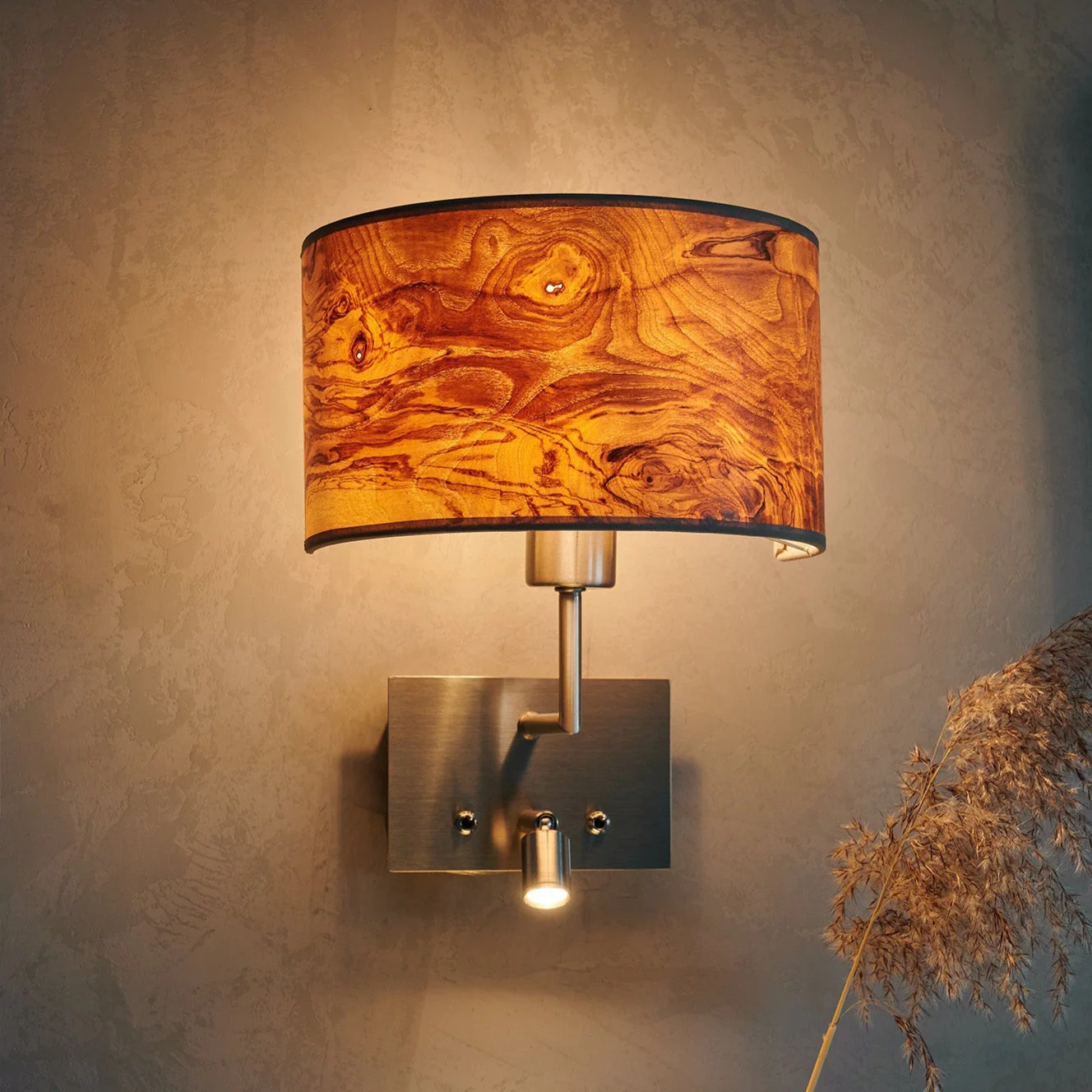 Wandlampe mit Leselicht Cortexa Olivesche
