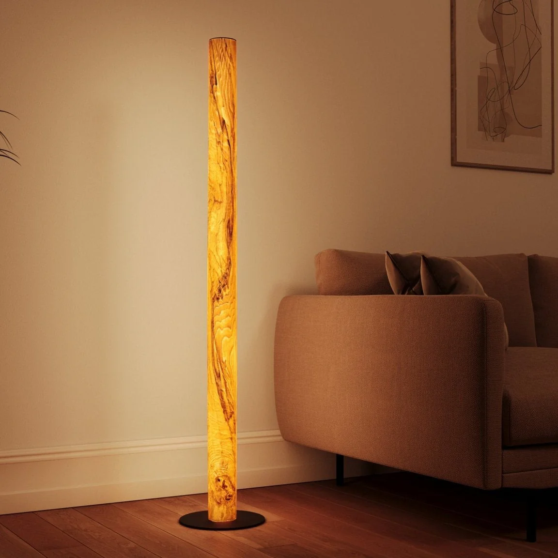 Gracia Stehlampe Olivesche Maser - ohne Stab