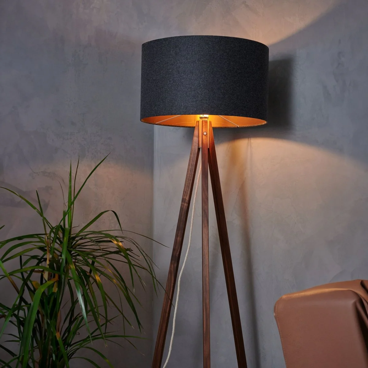 Ligno Stehlampe Loden Grau