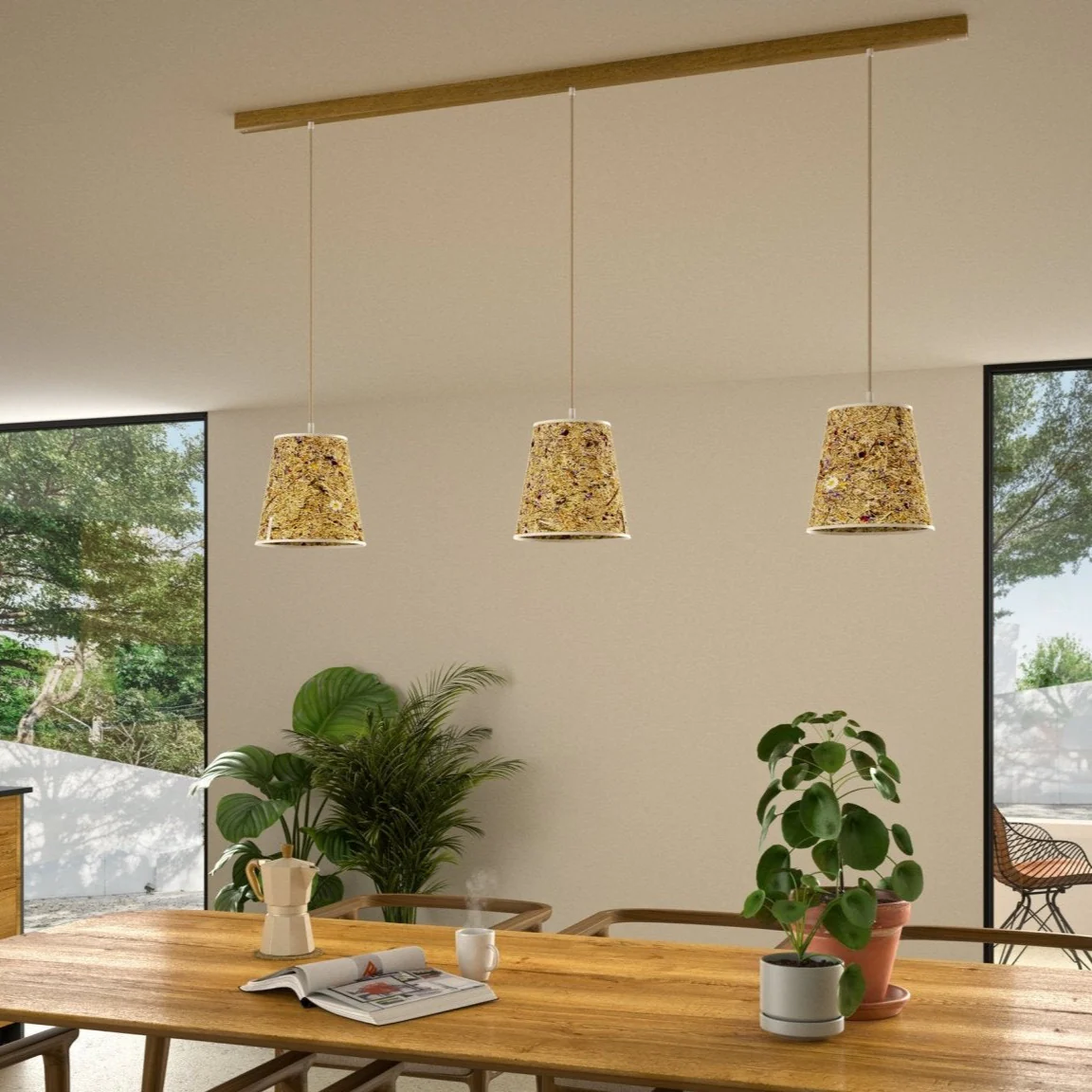 3er Set Konus Pendellampe Almwiese