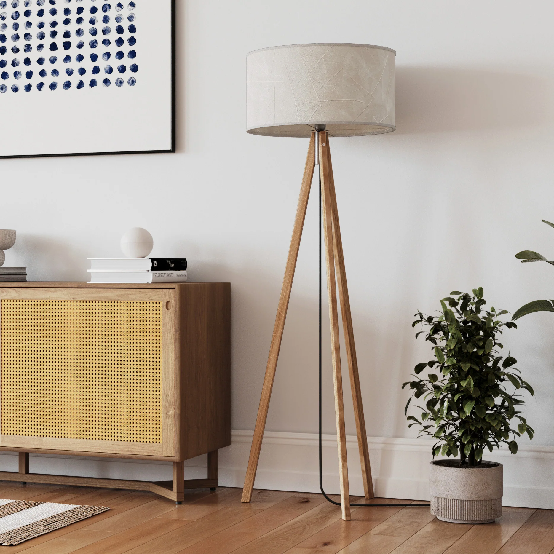 Ligno Stehlampe Blätter