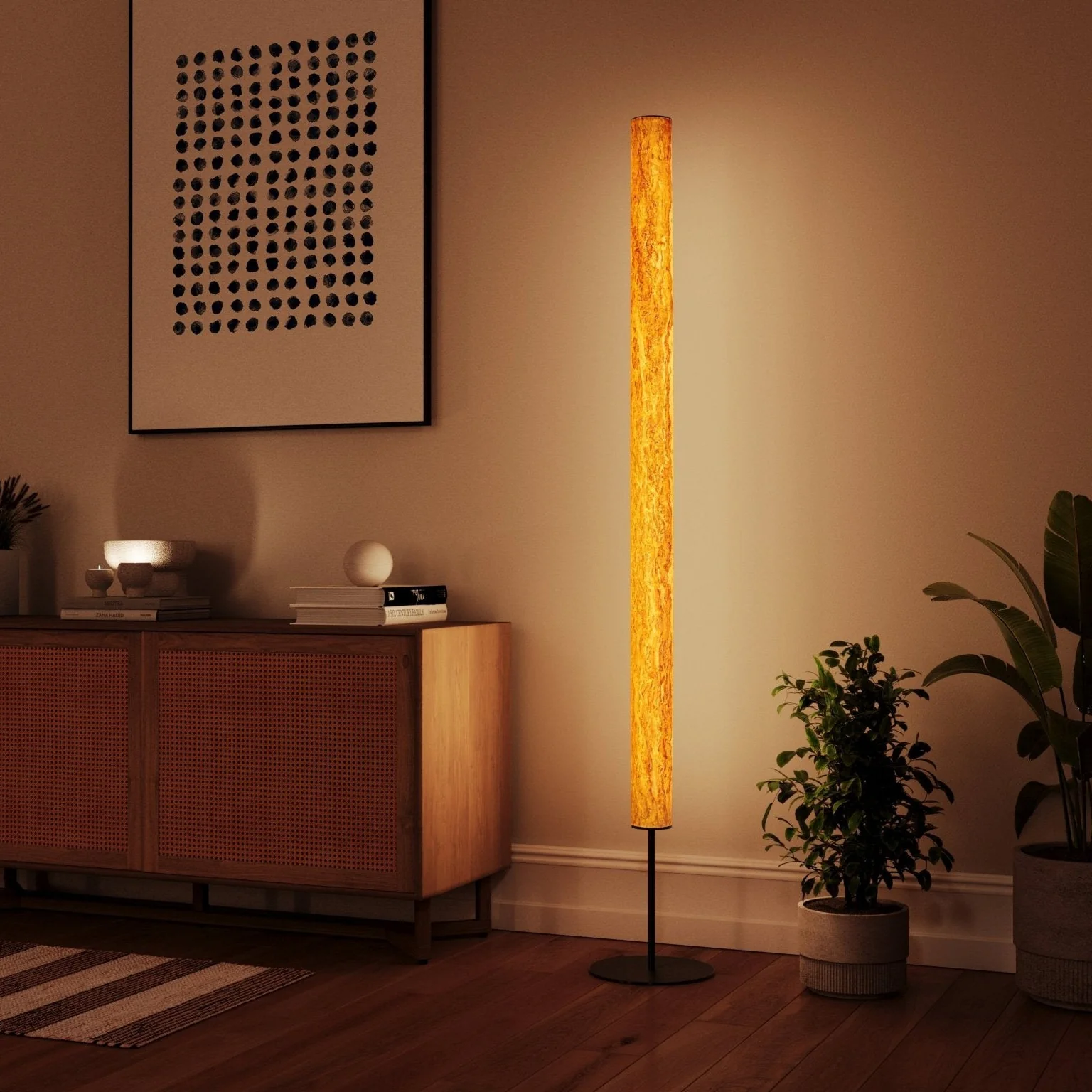 Gracia Stehlampe Birke Maser - mit Stab