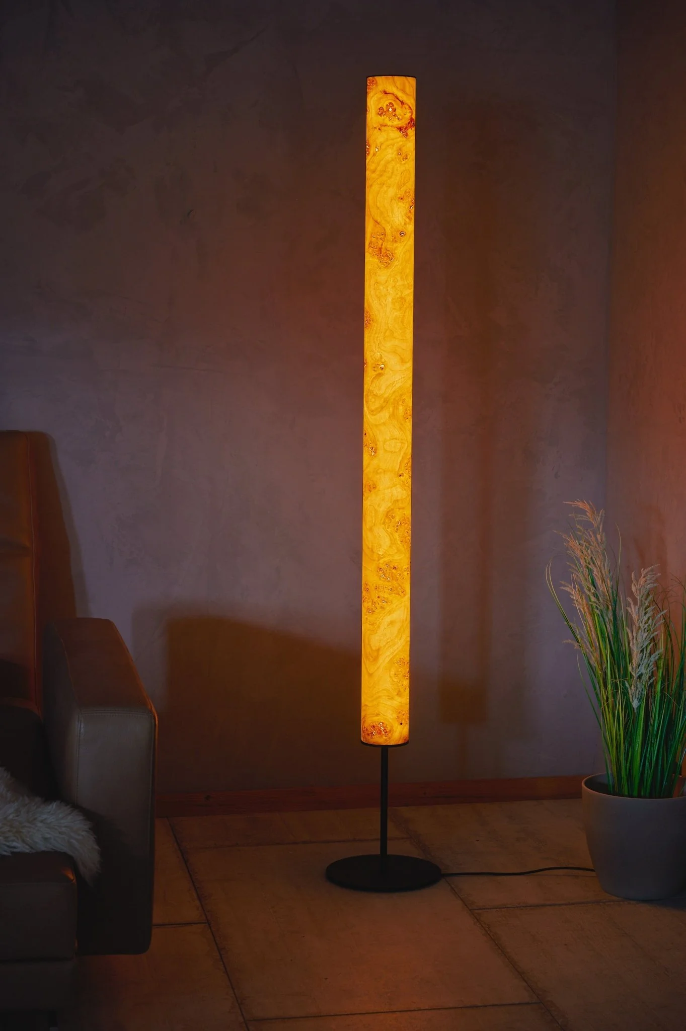 Columna Stehlampe Pappel Maser mit Stab