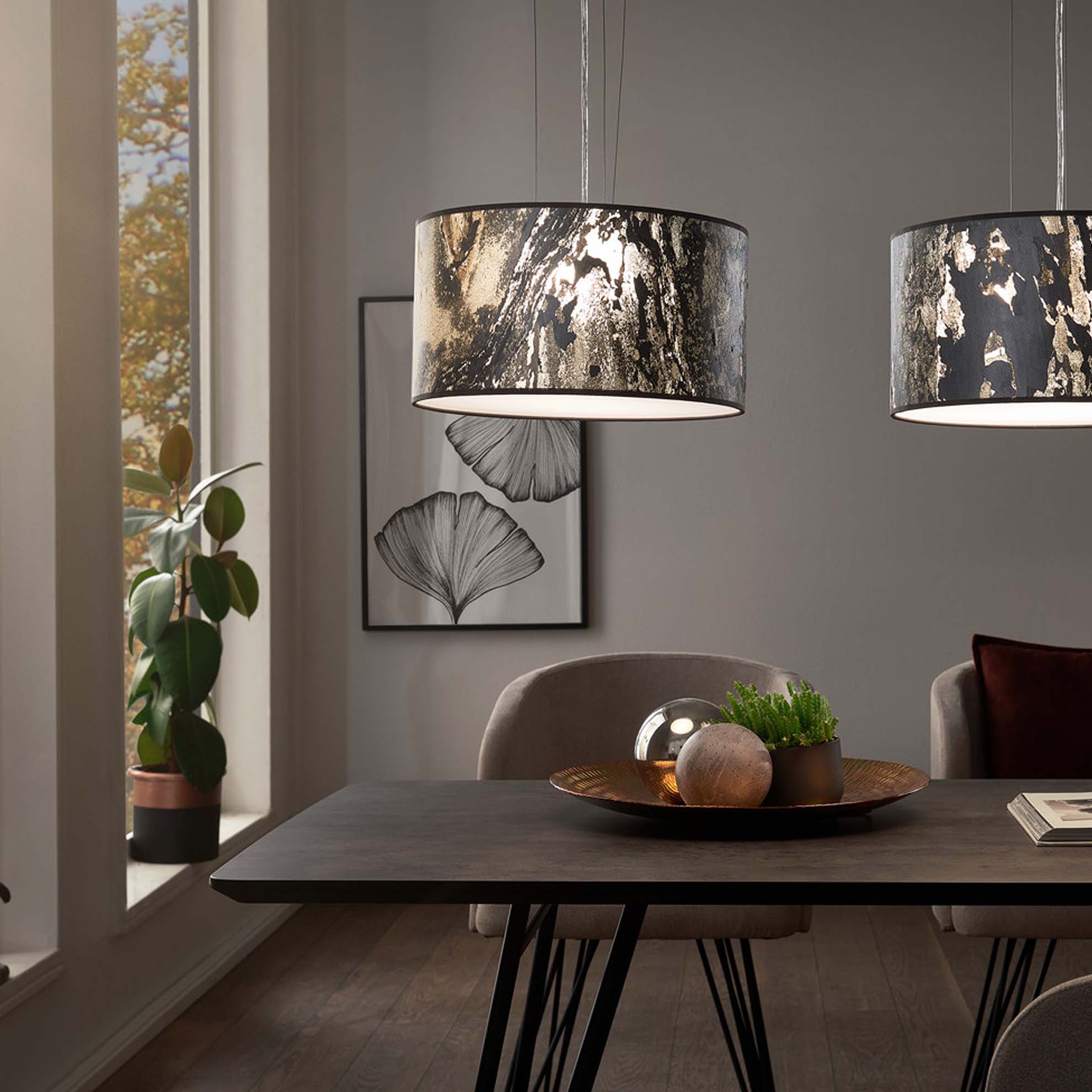 Discus Hängelampe Schiefer anthrazit