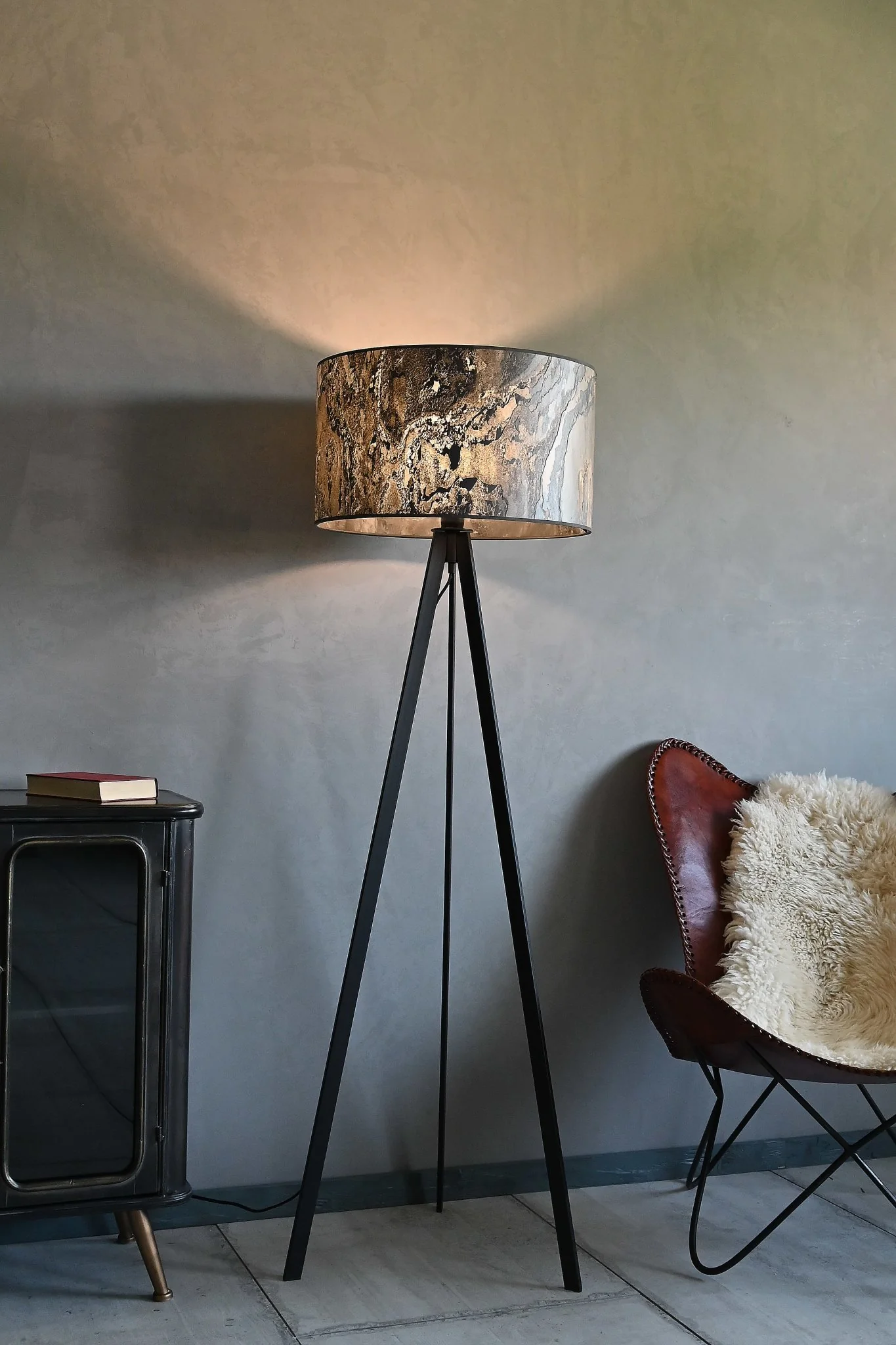 Atticus Stehlampe Schiefer Anthrazit