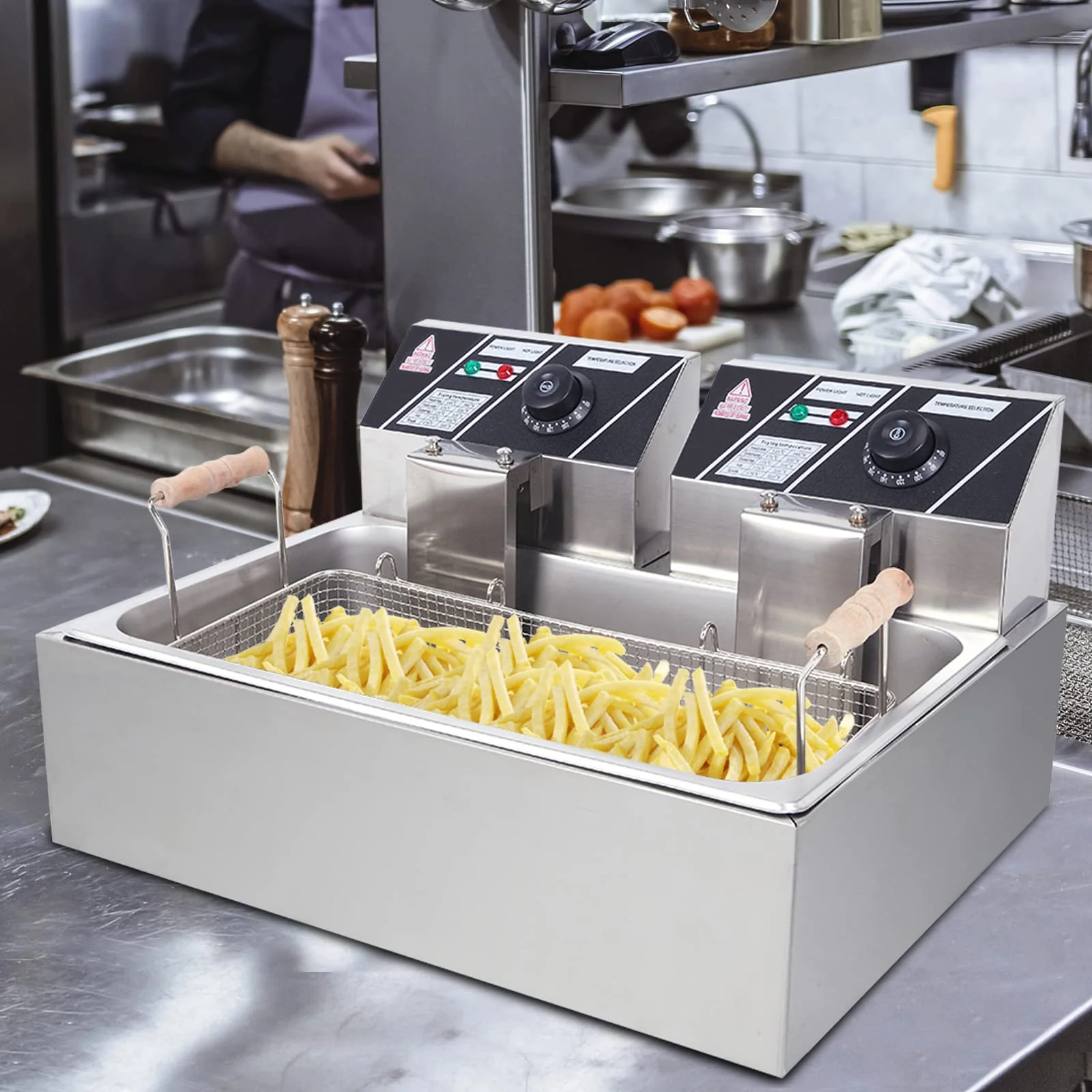 23.8 QT 110V 5000W Single Tank Electric Deep Fryer