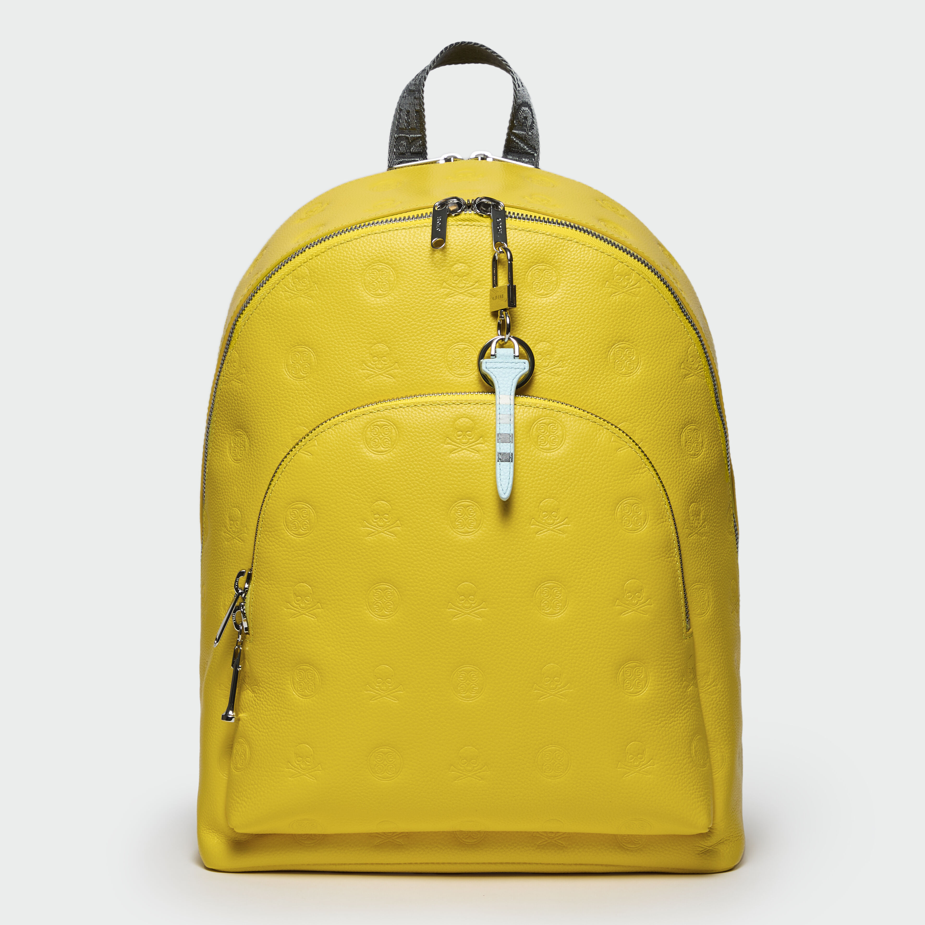 EMBOSSED SKULL & TEES LEATHER BACKPACK