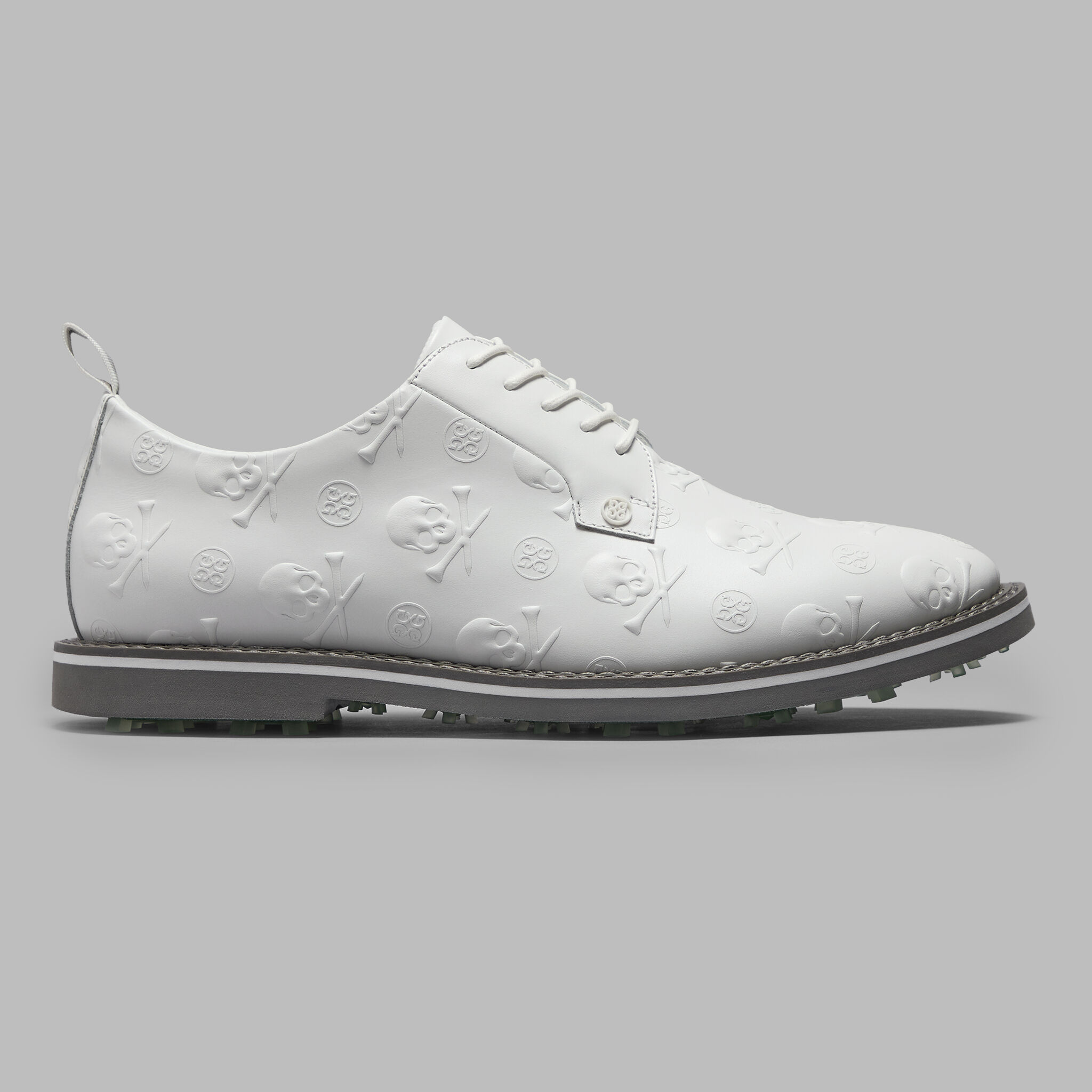 MEN'S GALLIVANTER EMBOSSED SKULL & TEES LEATHER GOLF SHOE