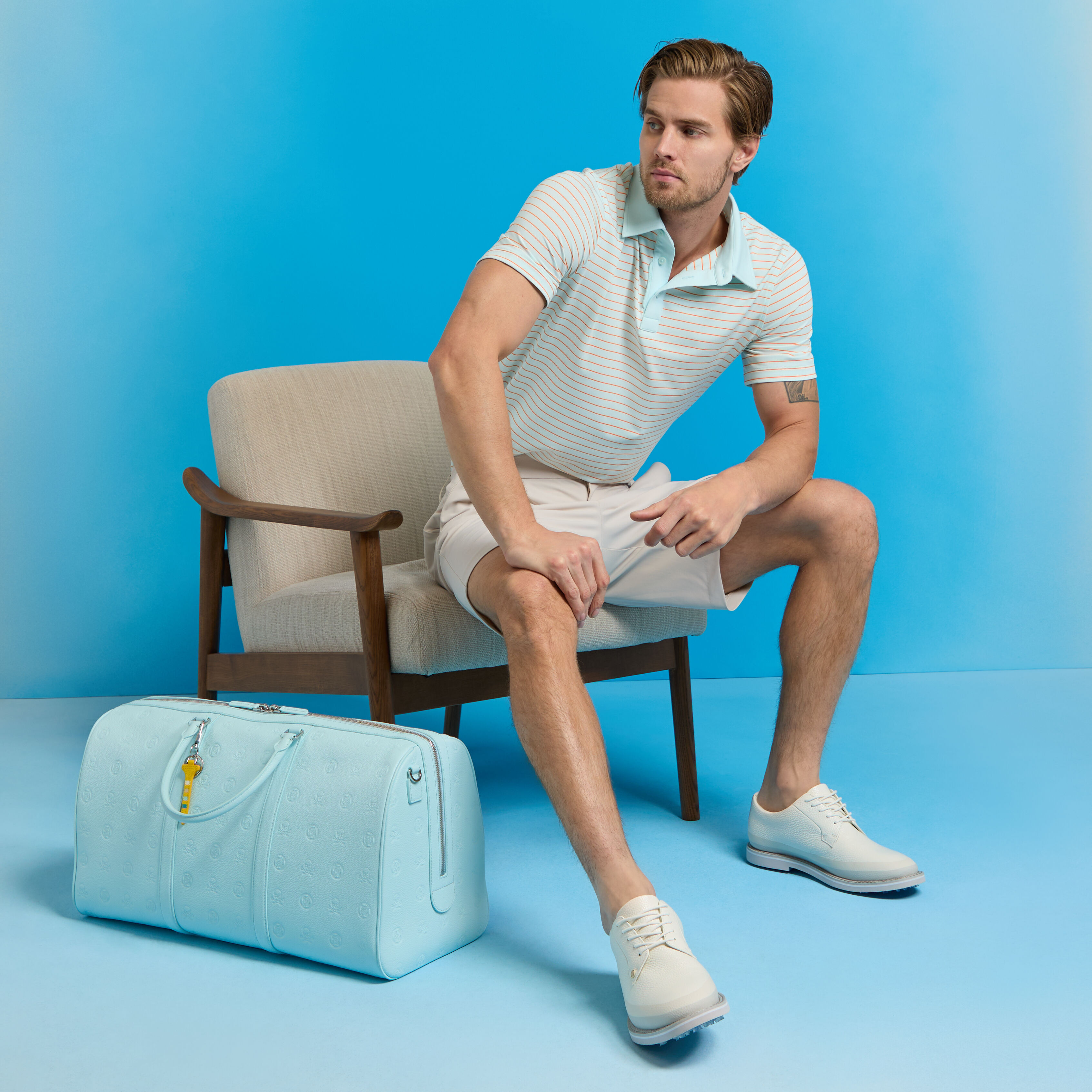 FEEDER STRIPE TECH JERSEY POLO