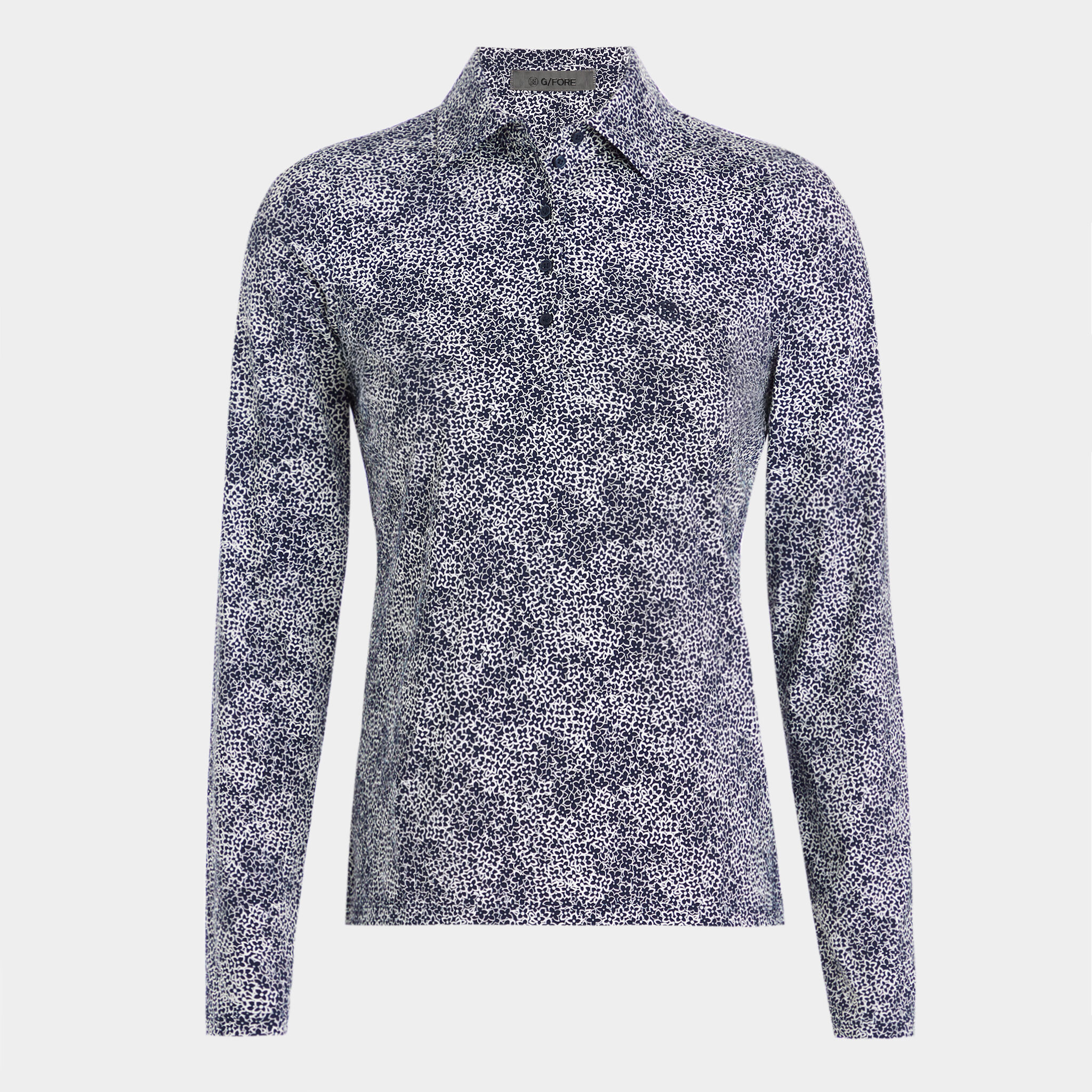 HYDRANGEA SILKY TECH NYLON LONG SLEEVE POLO
