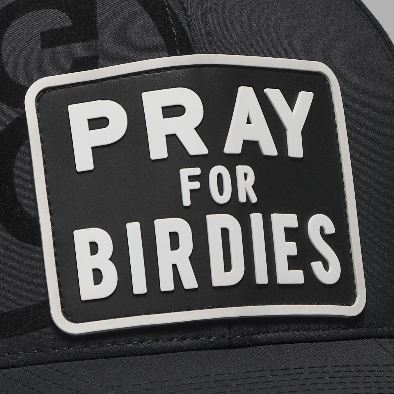 PRAY FOR BIRDIES PATCH PERFORATED DELTA HAT