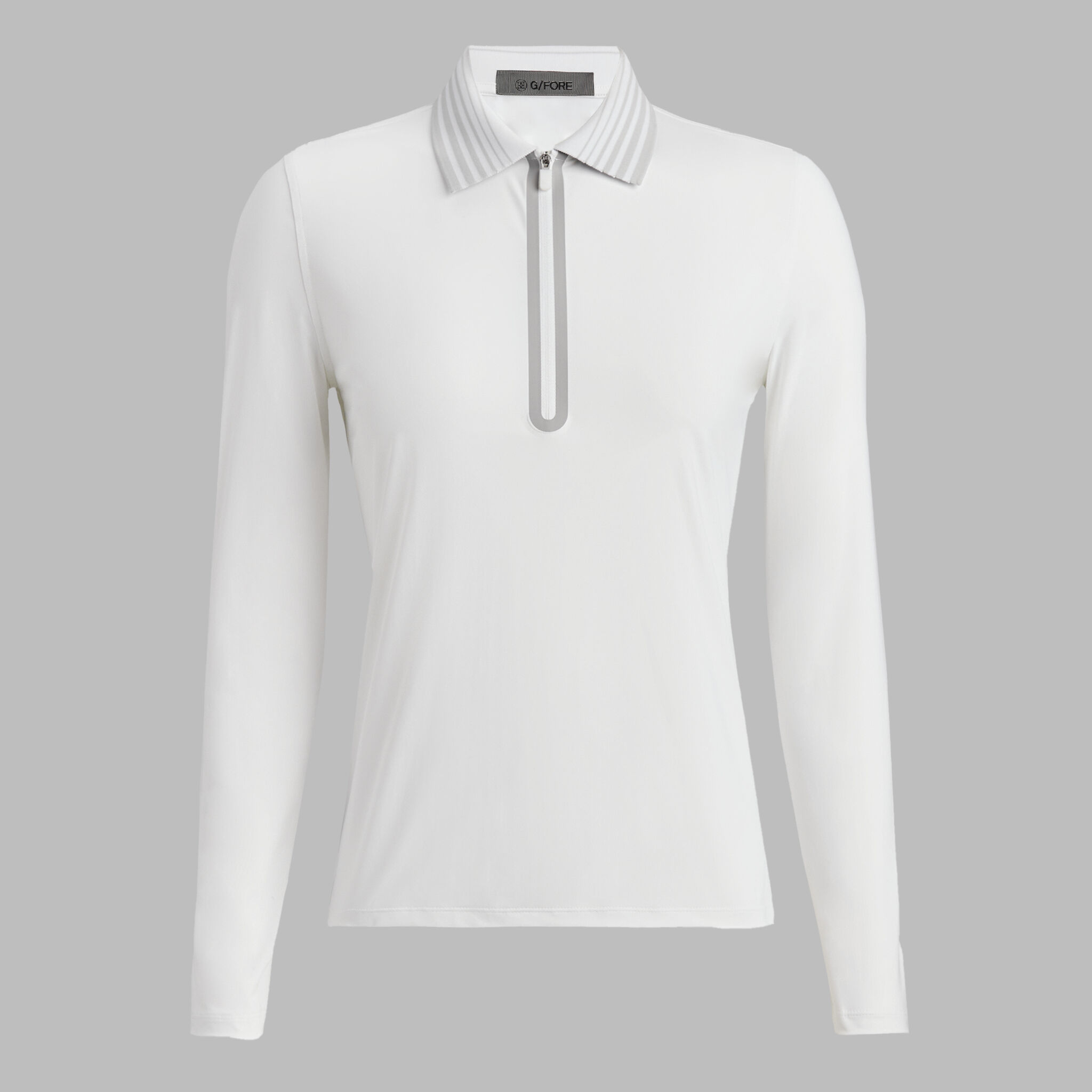 SILKY TECH NYLON QUARTER ZIP POLO