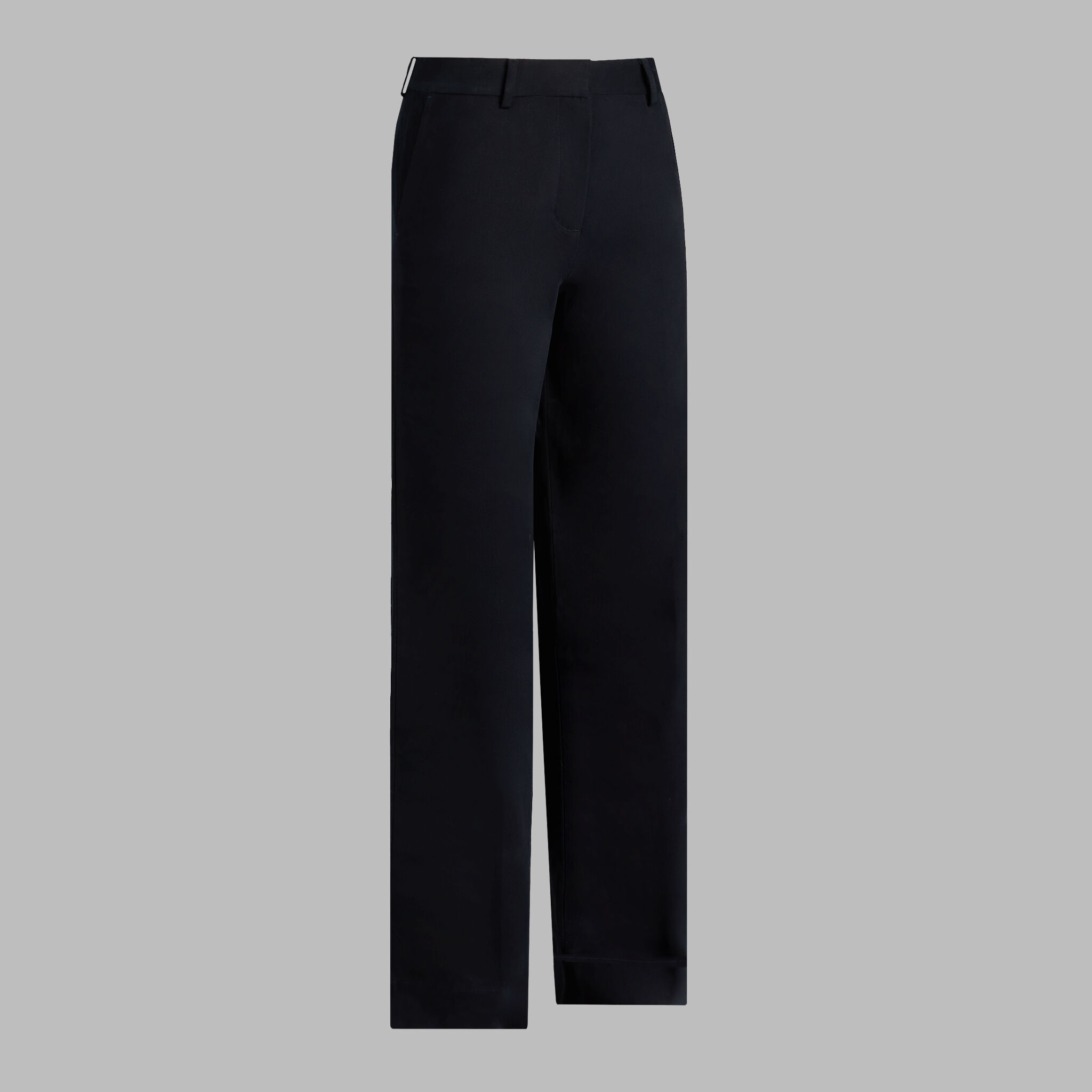 TRI-COTTON WIDE LEG TROUSER